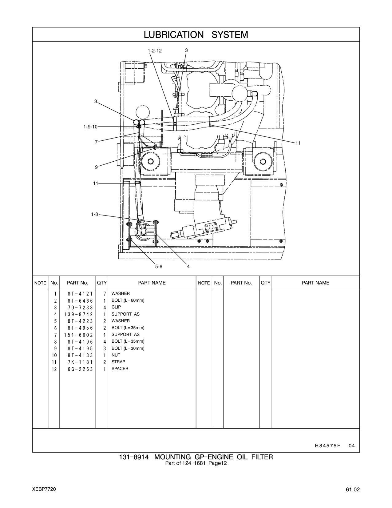 139-8742 SUPPORT AS CAT parts manual diagram