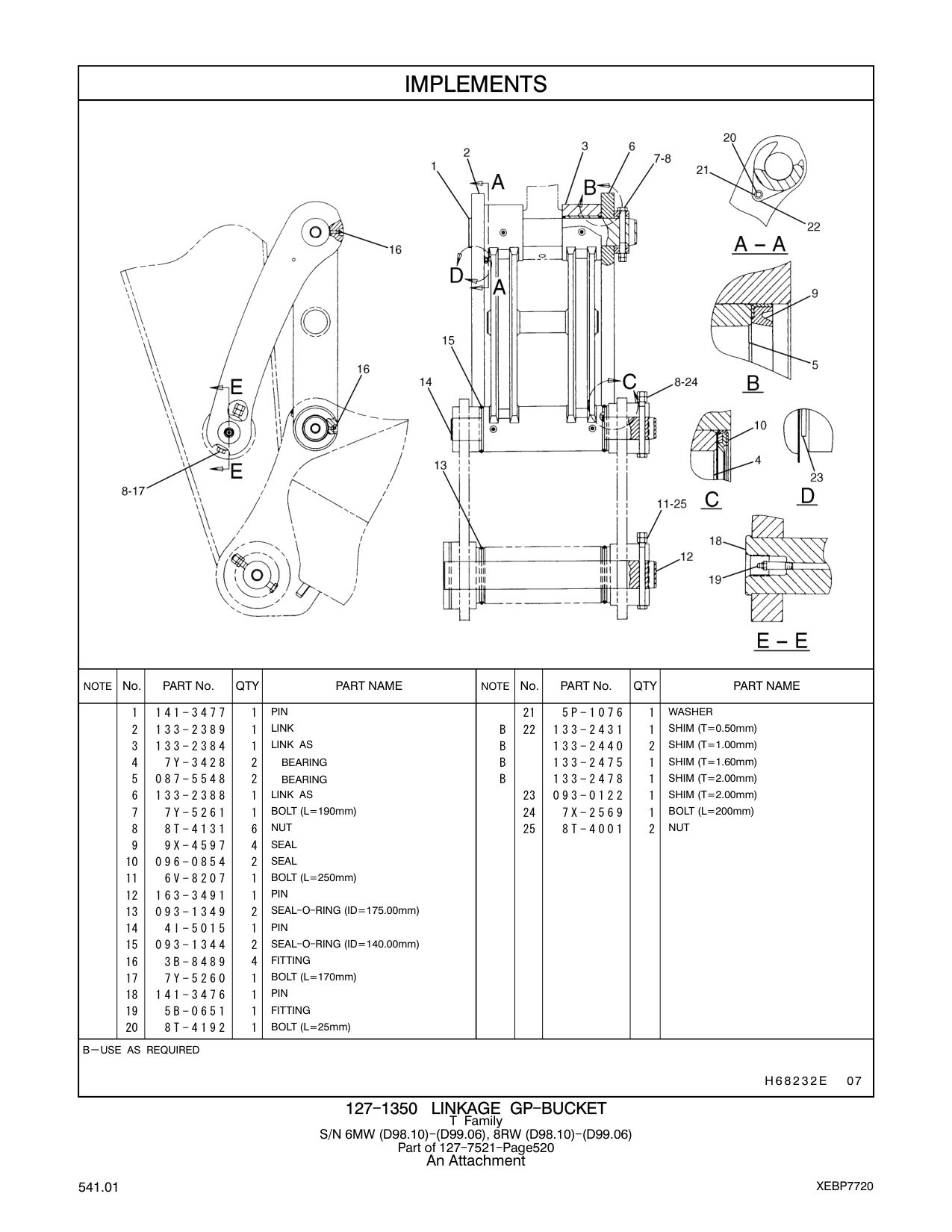 163-3491 PIN CAT parts manual diagram