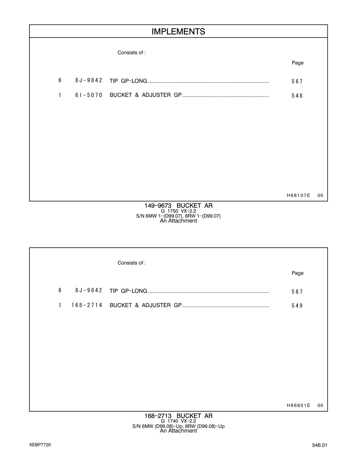 168-2714 BUCKET & ADJUSTER GP CAT parts manual diagram