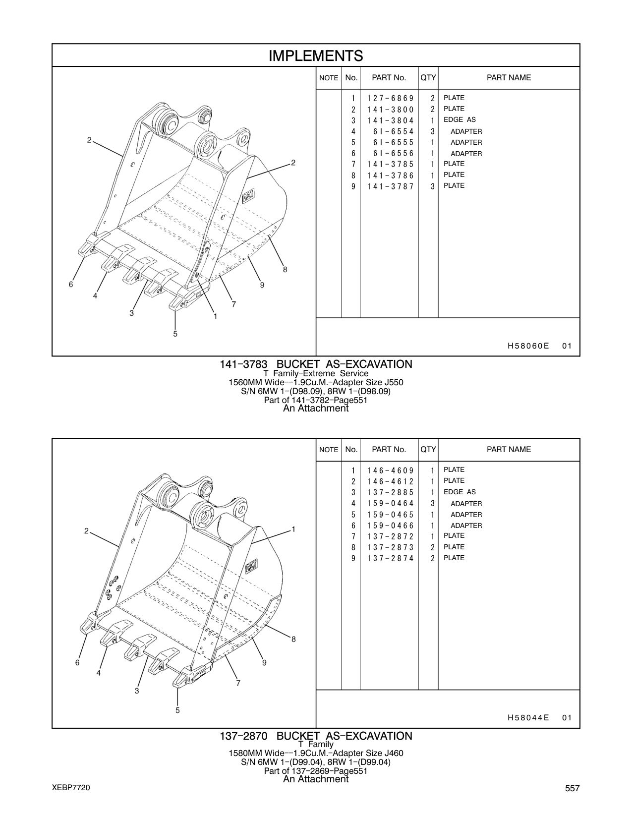 137-2885 EDGE AS CAT parts manual diagram