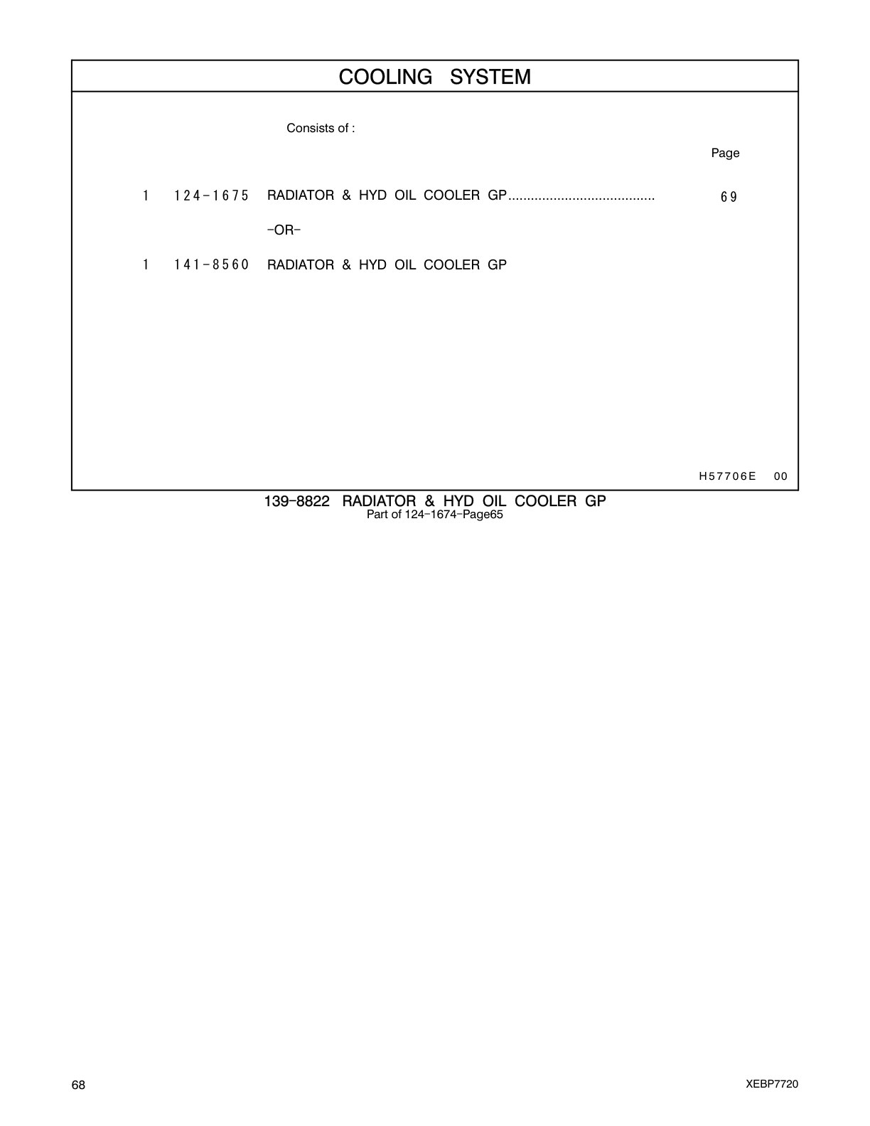 124-1675 RADIATOR & HYD OIL COOLER GP CAT parts manual diagram
