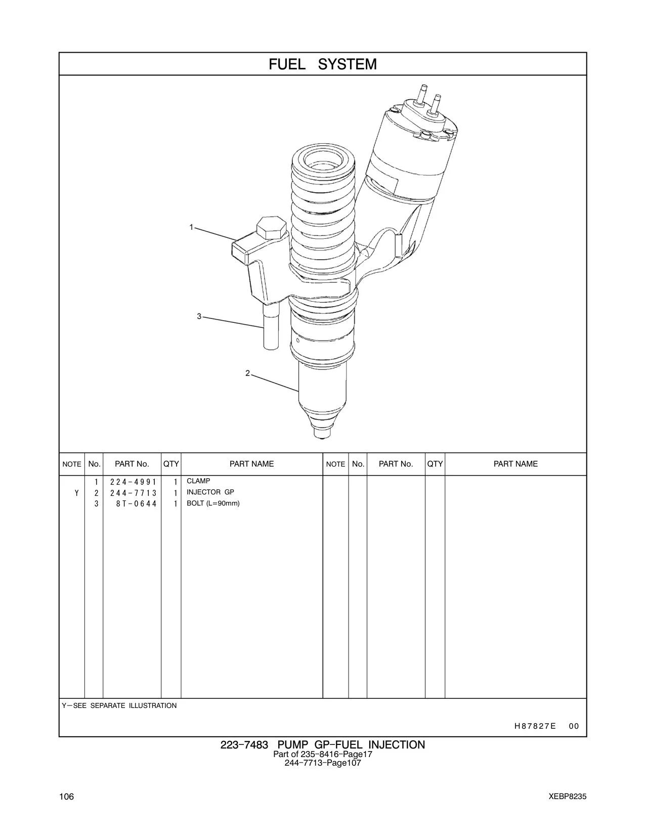 244-7713 INJECTOR GP CAT parts manual diagram