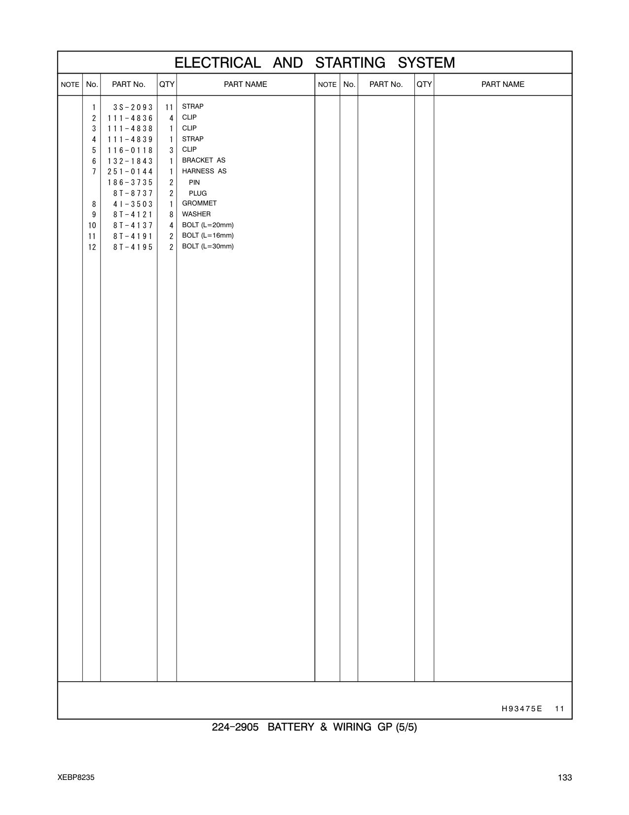251-0144 HARNESS AS CAT parts manual diagram