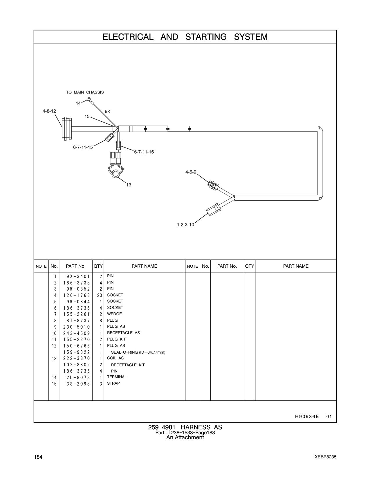 150-6766 PLUG AS CAT parts manual diagram