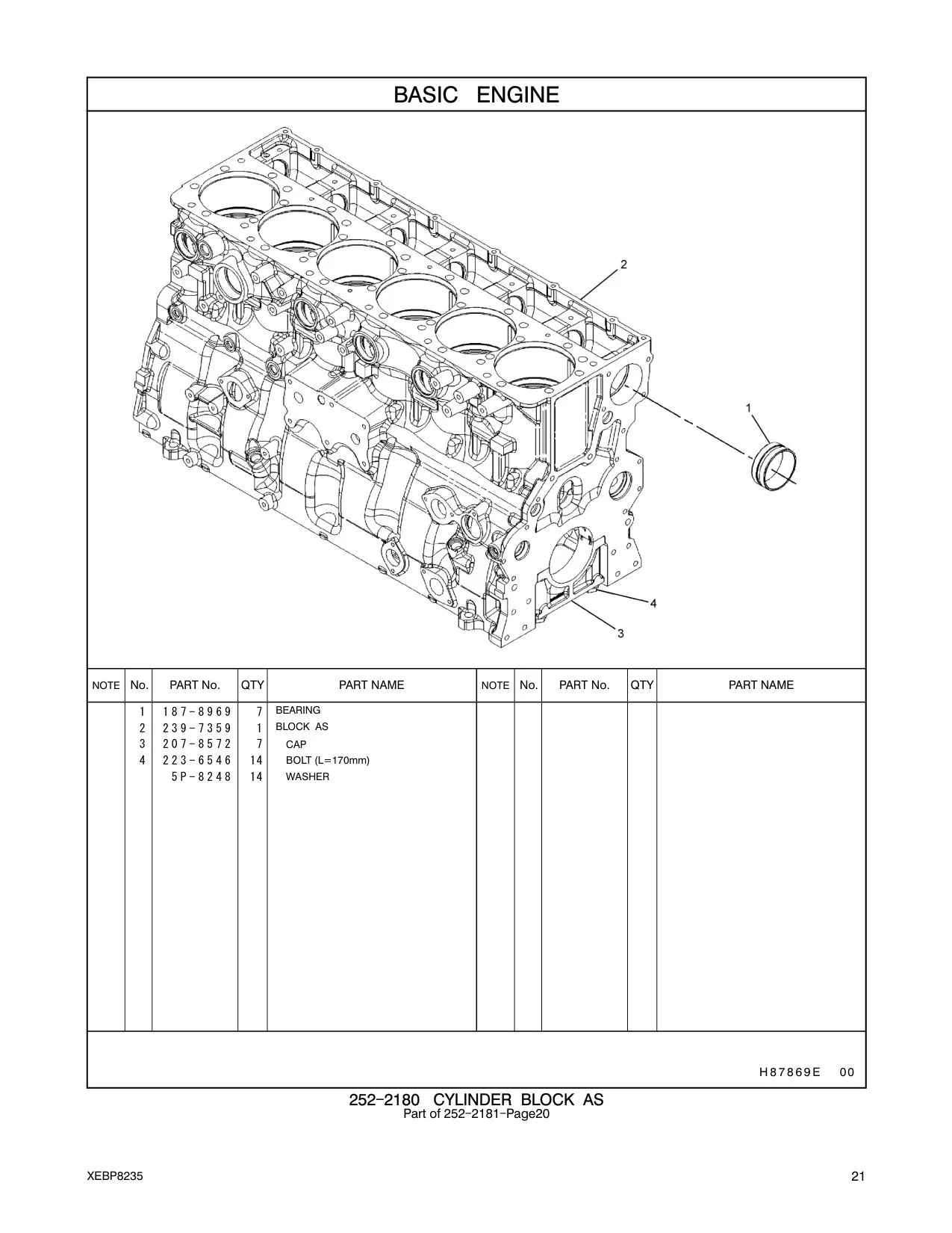 239-7359 BLOCK AS CAT parts manual diagram