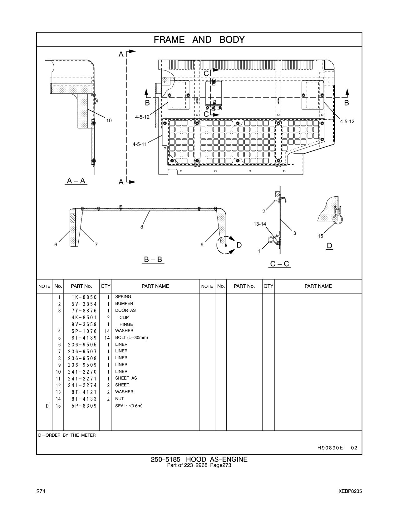241-2271 SHEET AS CAT parts manual diagram