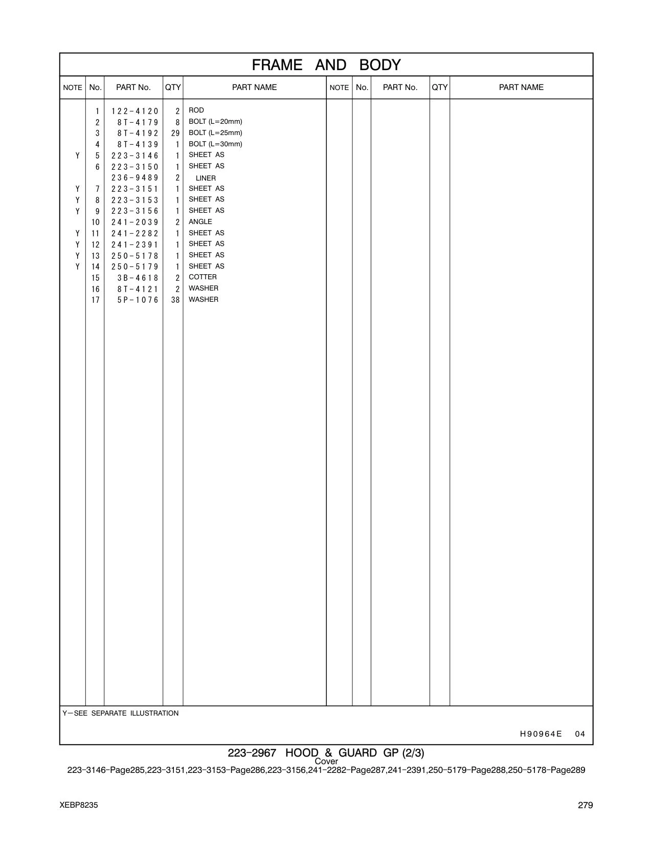 250-5178 SHEET AS CAT parts manual diagram