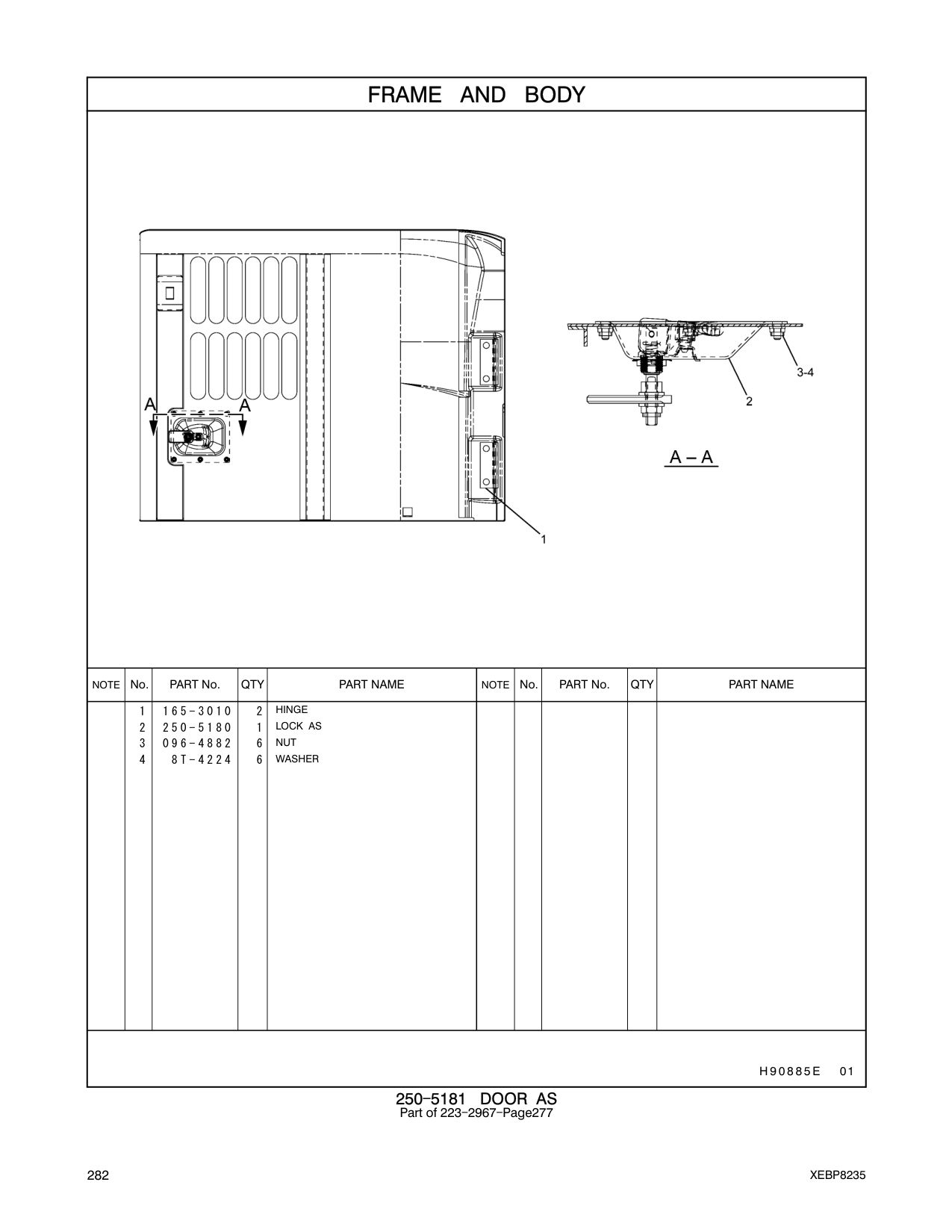 250-5180 LOCK AS CAT parts manual diagram