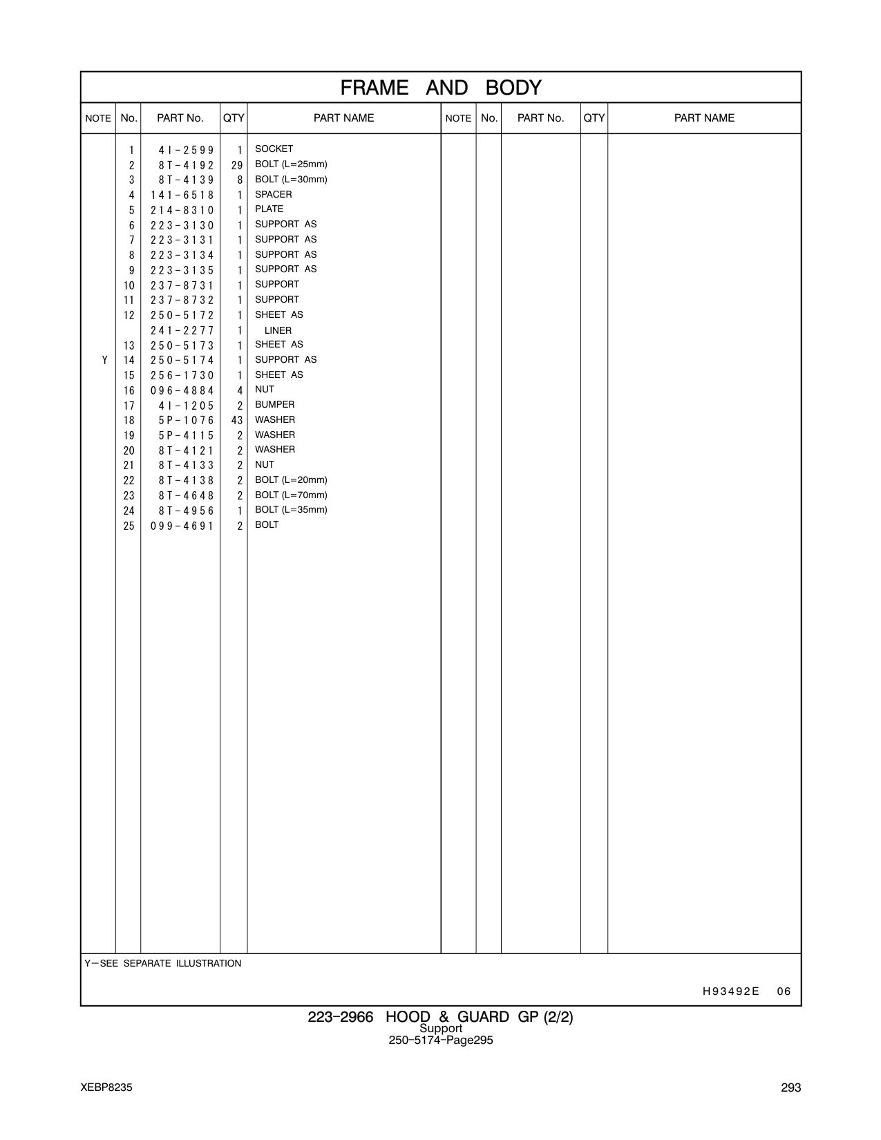 237-8731 SUPPORT CAT parts manual diagram