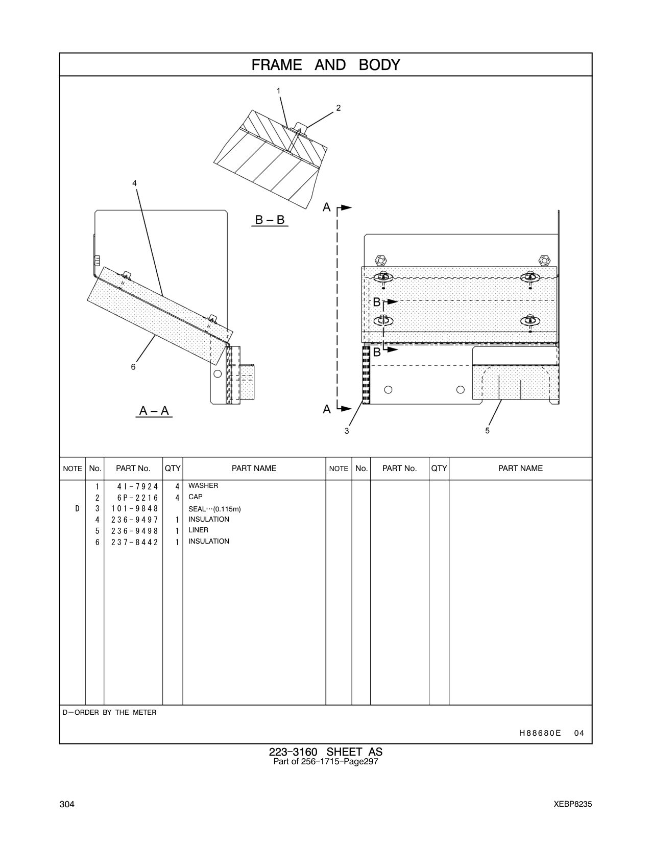237-8442 INSULATION CAT parts manual diagram