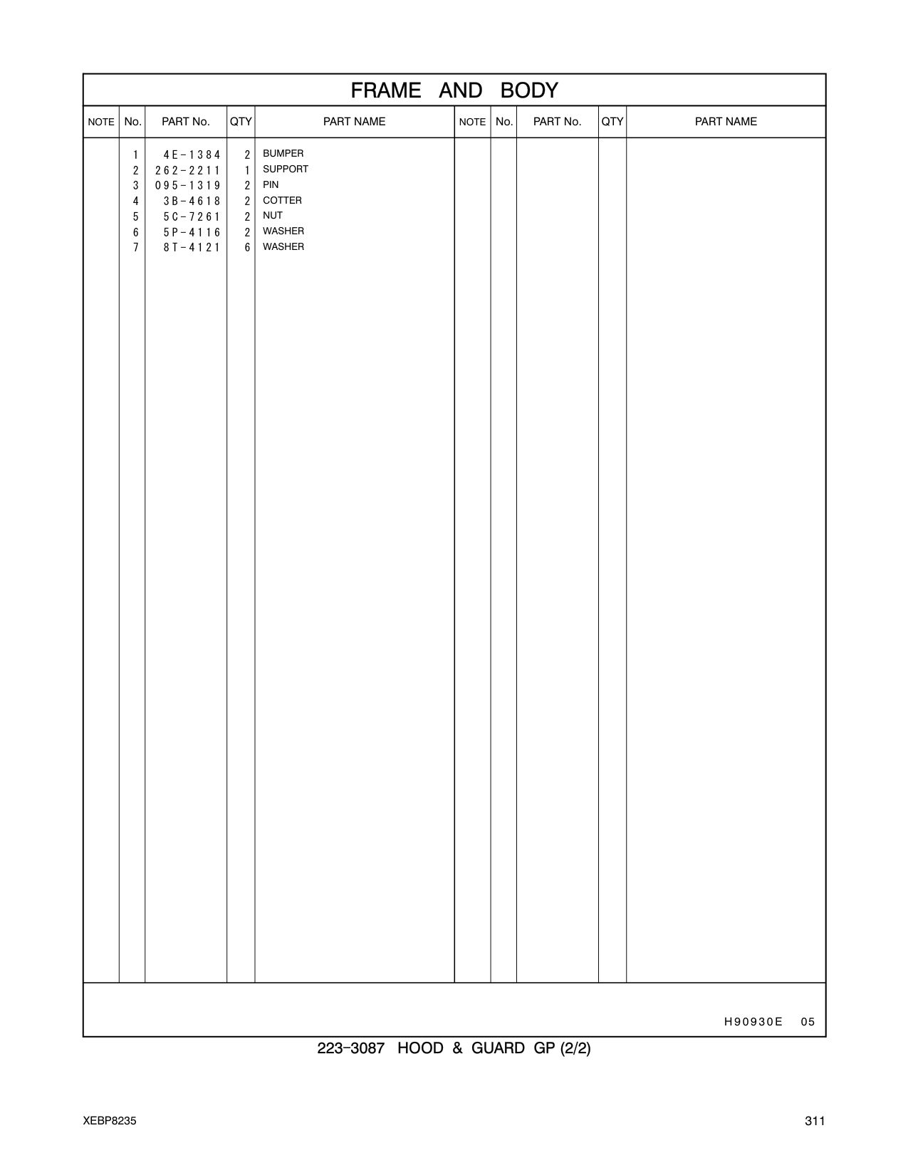 262-2211 SUPPORT CAT parts manual diagram
