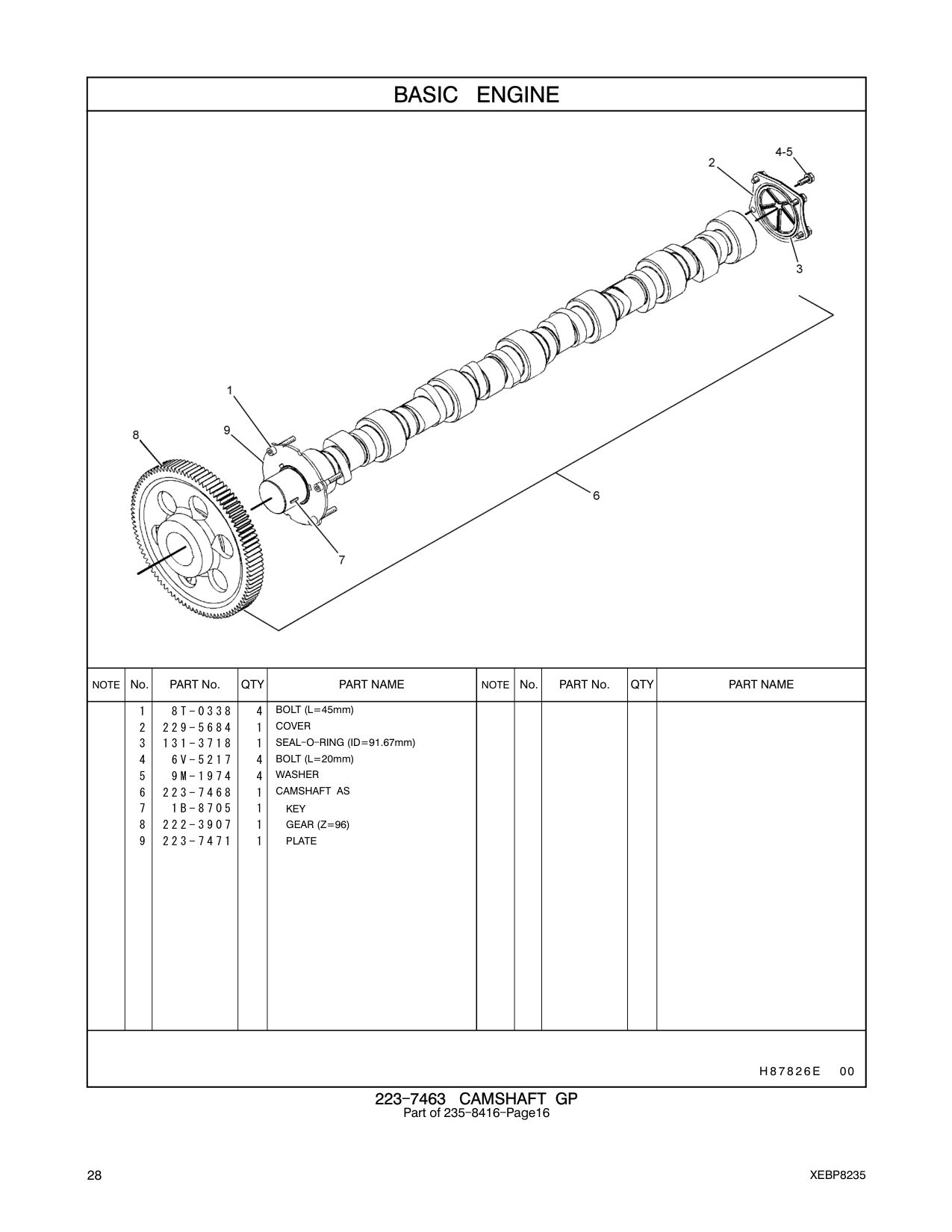 229-5684 COVER CAT parts manual diagram