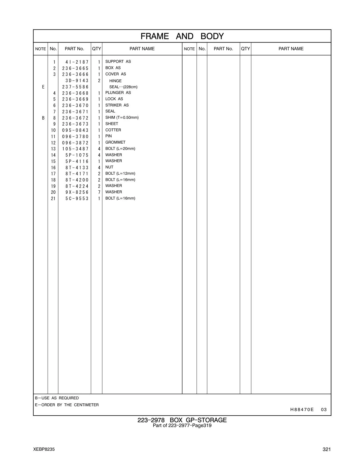 236-3666 COVER AS CAT parts manual diagram
