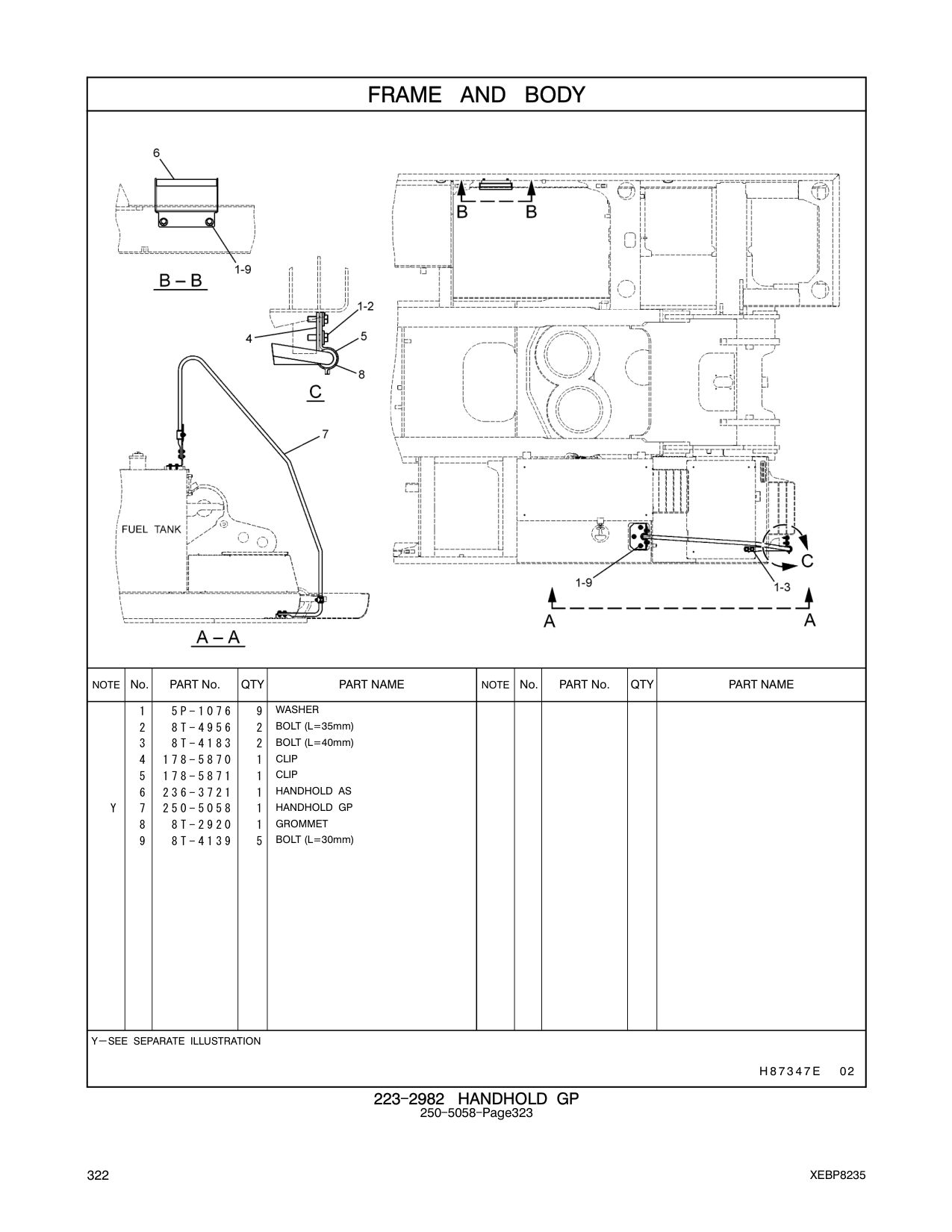 178-5871 CLIP CAT parts manual diagram