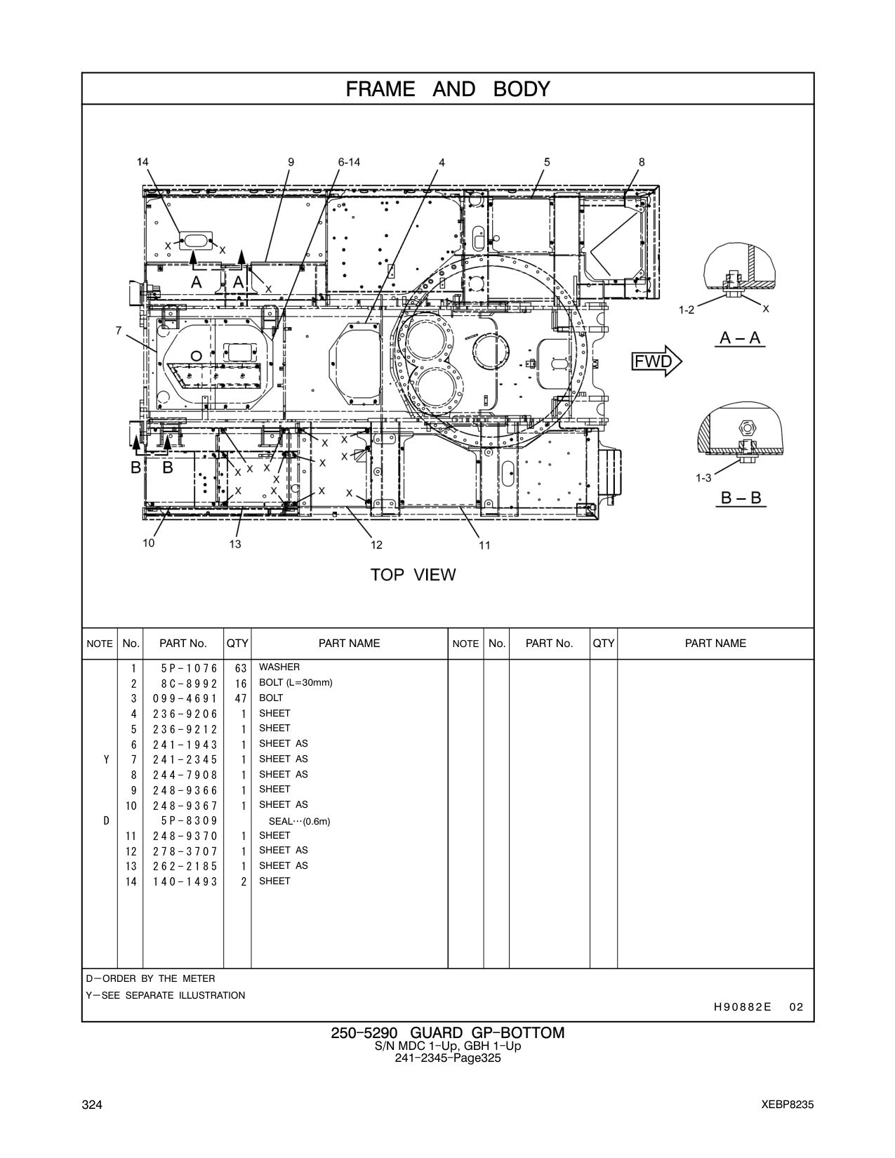 241-1943 SHEET AS CAT parts manual diagram