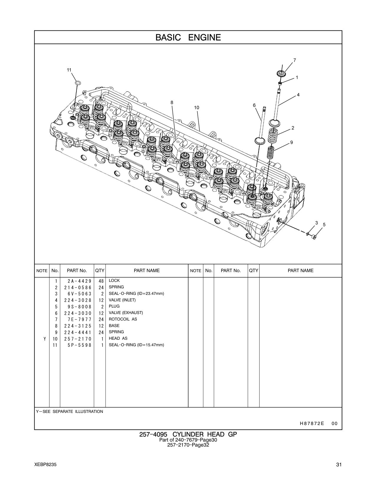 224-4441 SPRING CAT parts manual diagram