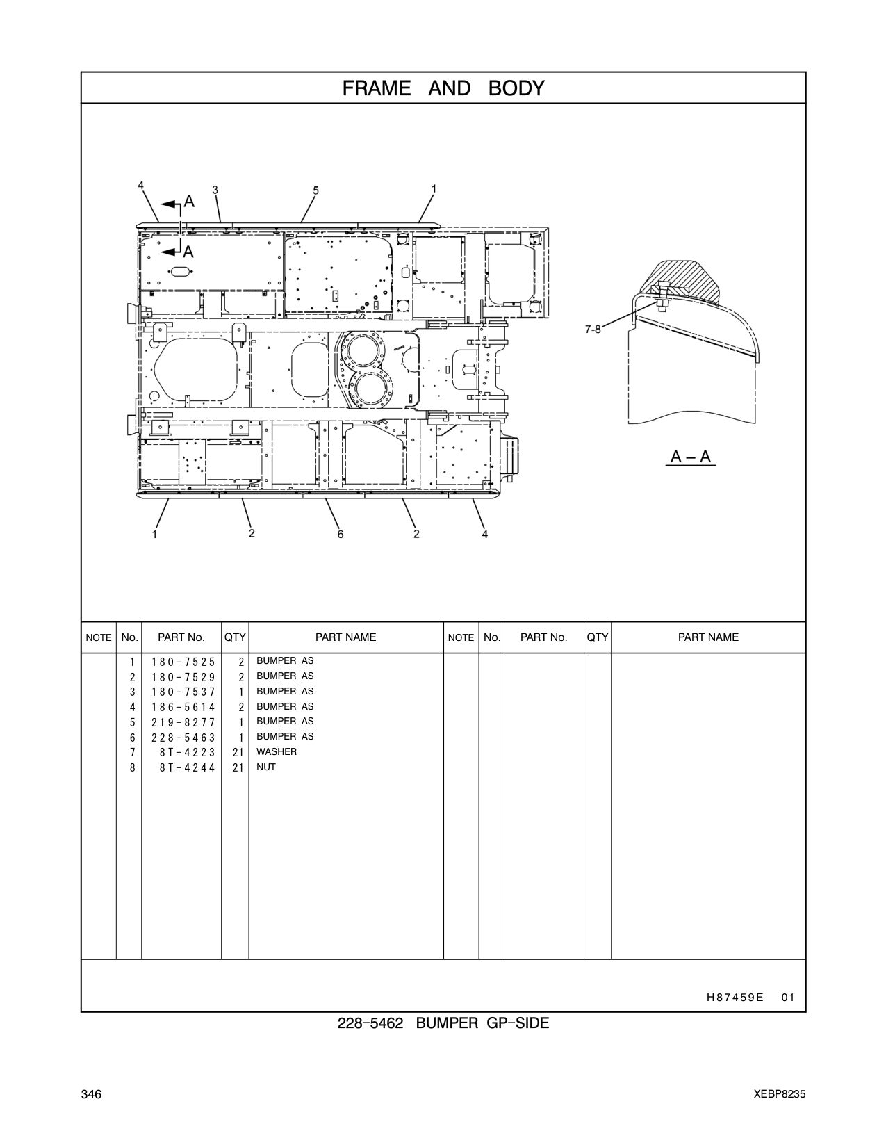 219-8277 BUMPER AS CAT parts manual diagram