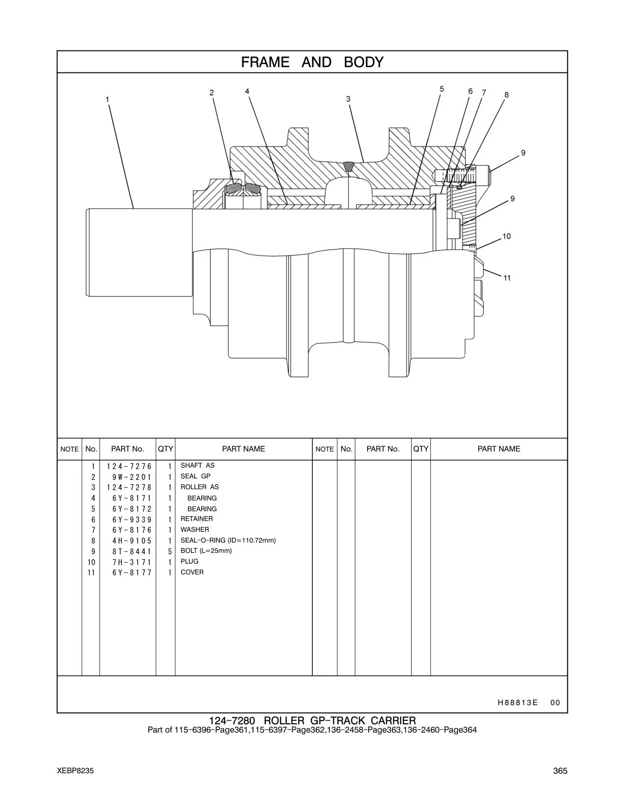 6Y-8171 - BEARING