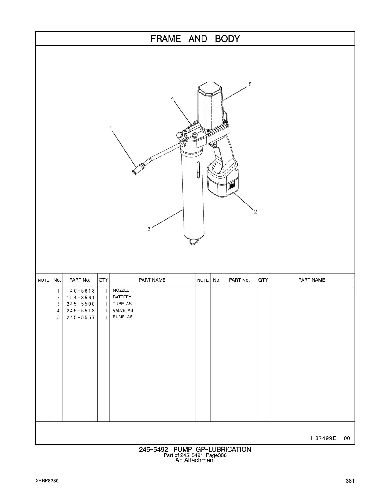 4C-5618 NOZZLE CAT parts manual diagram