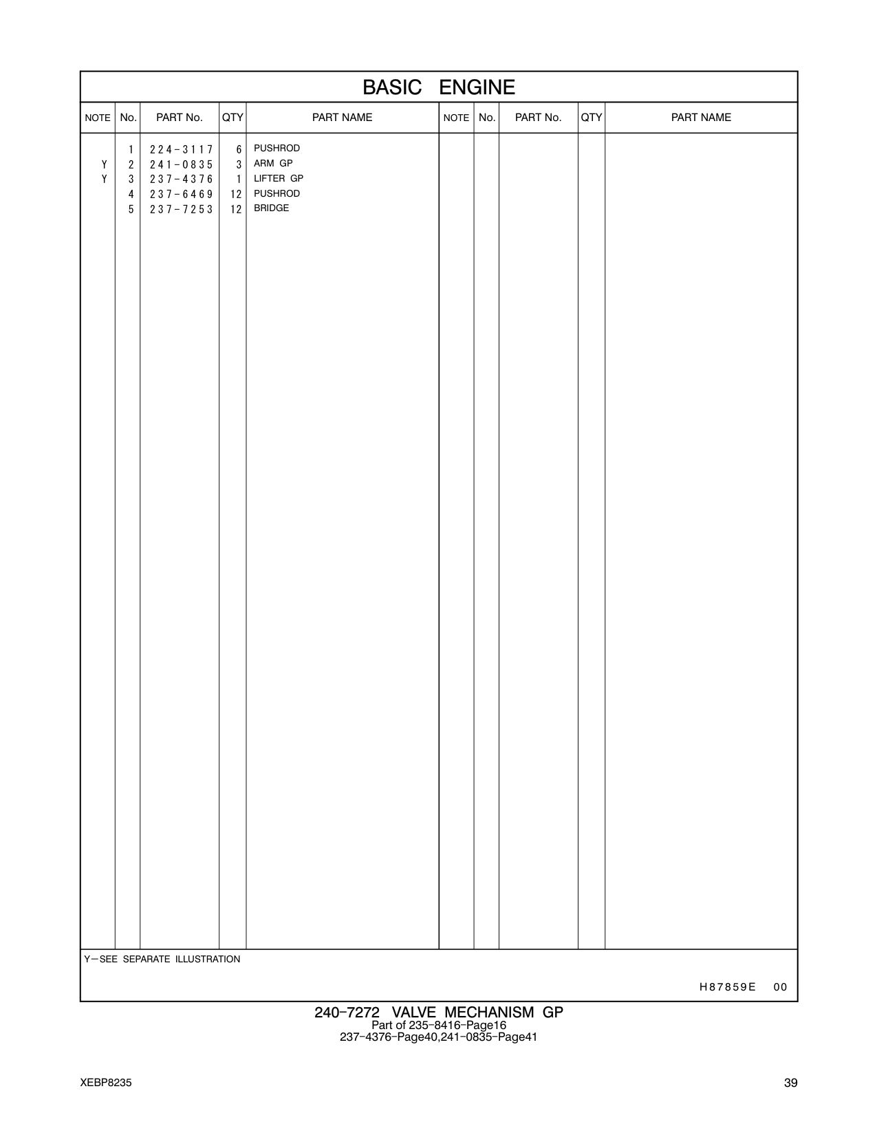 237-7253 BRIDGE CAT parts manual diagram