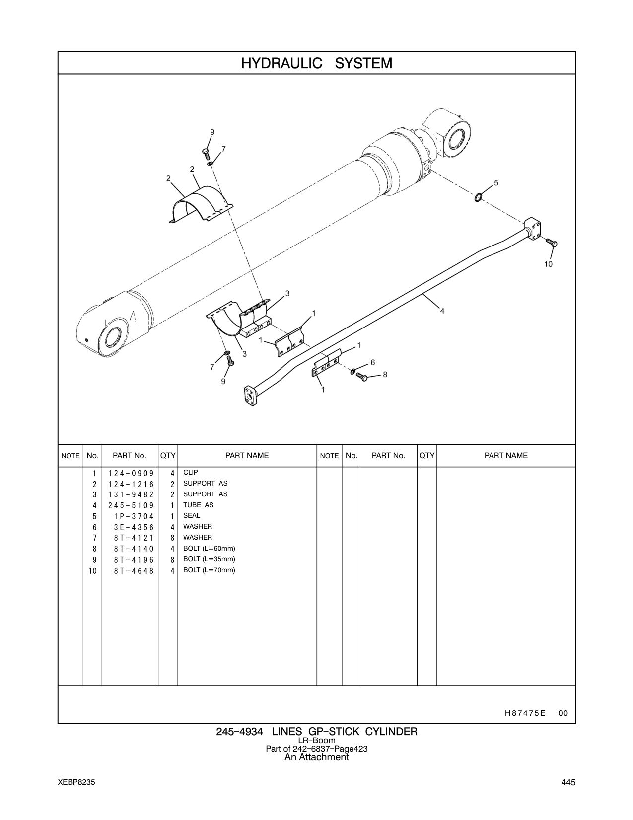 245-5109 TUBE AS CAT parts manual diagram