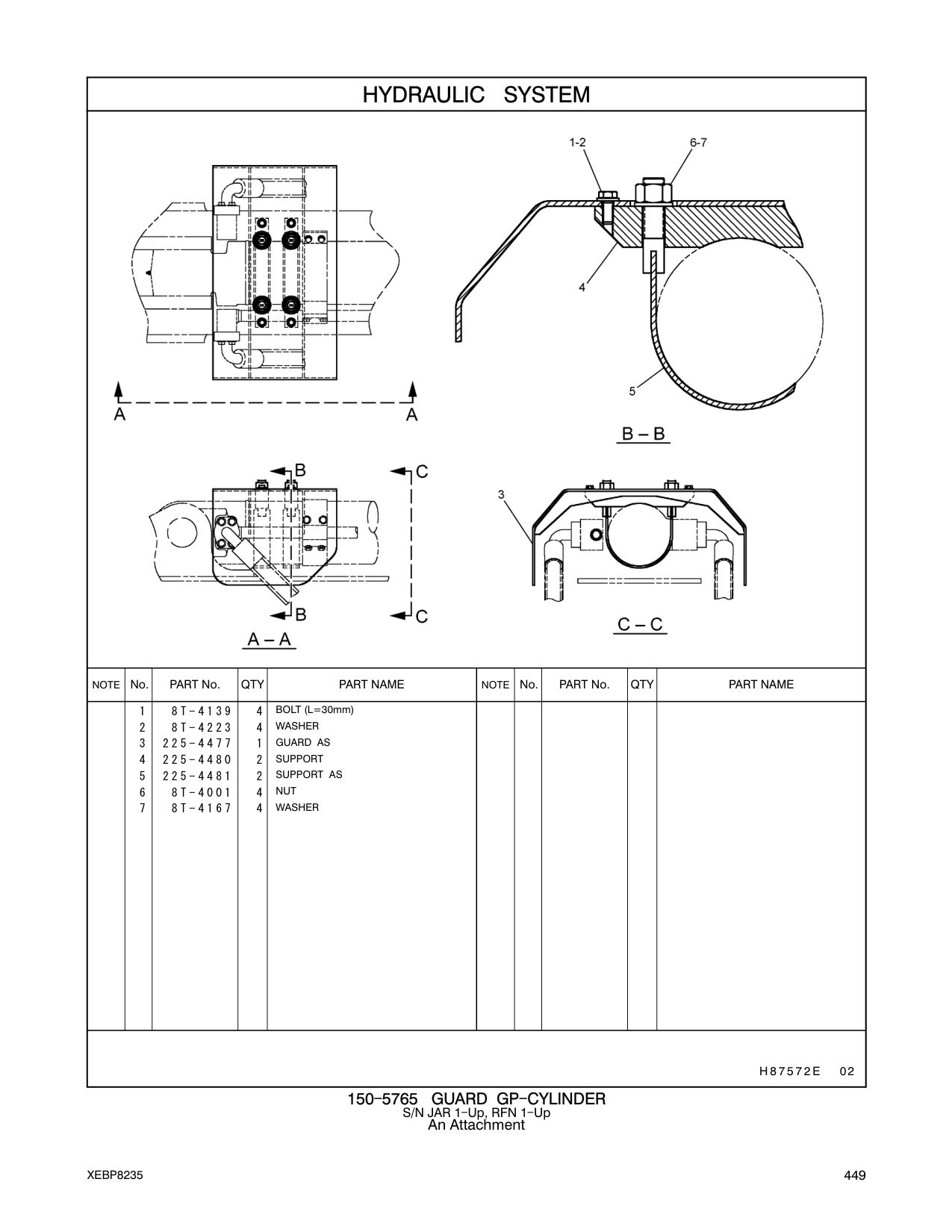 225-4481 SUPPORT AS CAT parts manual diagram
