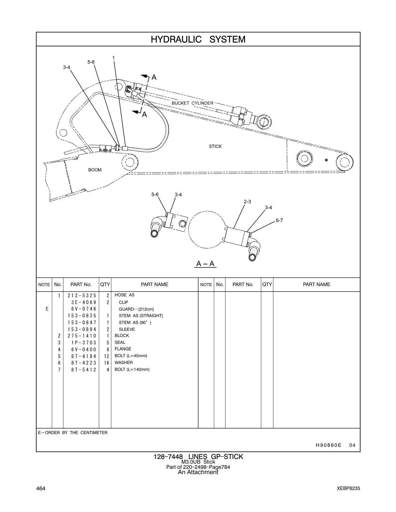 212-5325 HOSE AS CAT parts manual diagram
