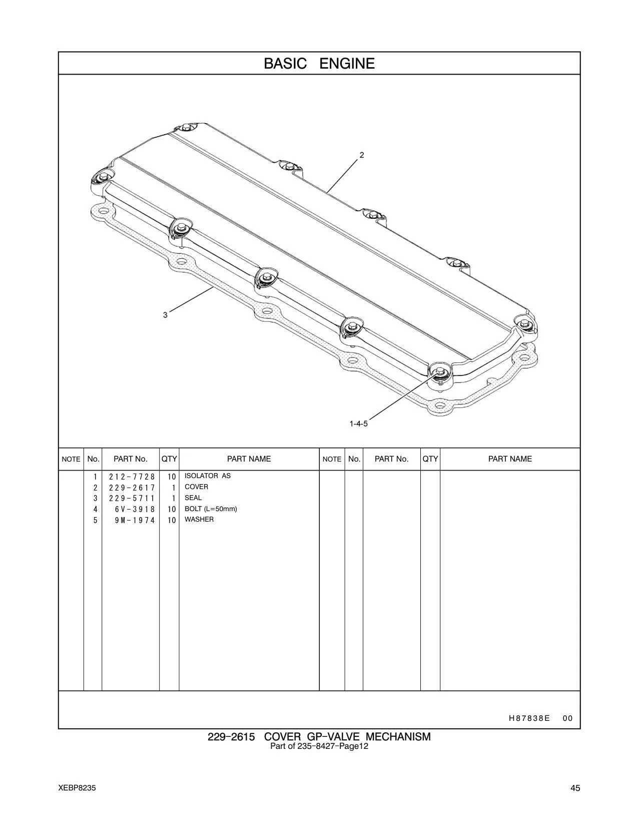 6V-3918 - BOLT (L=50mm)