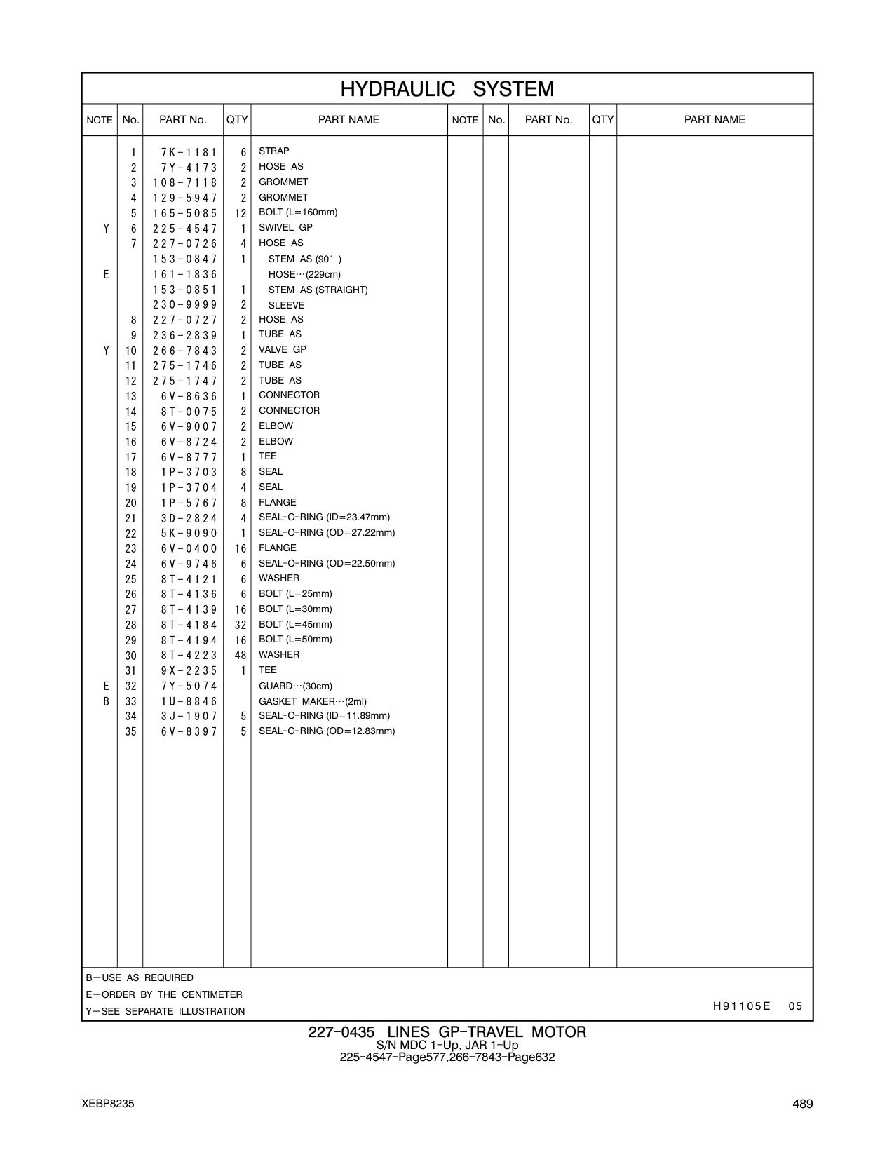 6V-8777 TEE CAT parts manual diagram