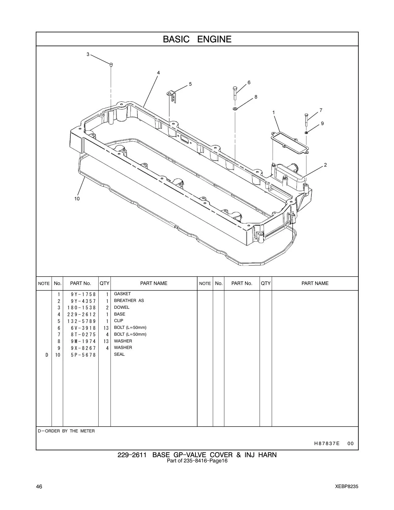 229-2612 BASE CAT parts manual diagram