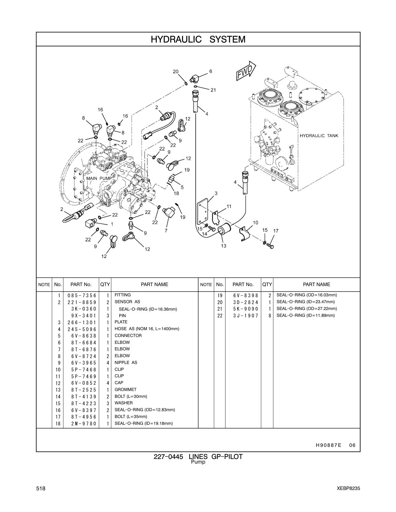 266-1301 PLATE CAT parts manual diagram