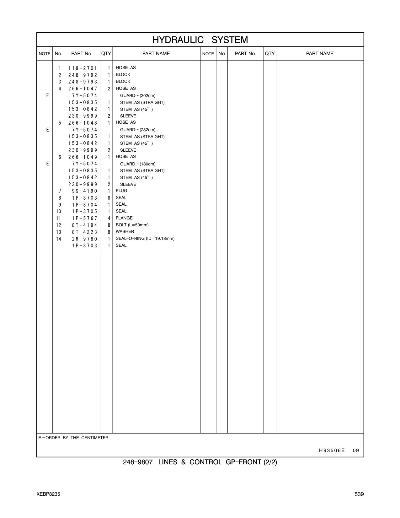 248-9792 BLOCK CAT parts manual diagram