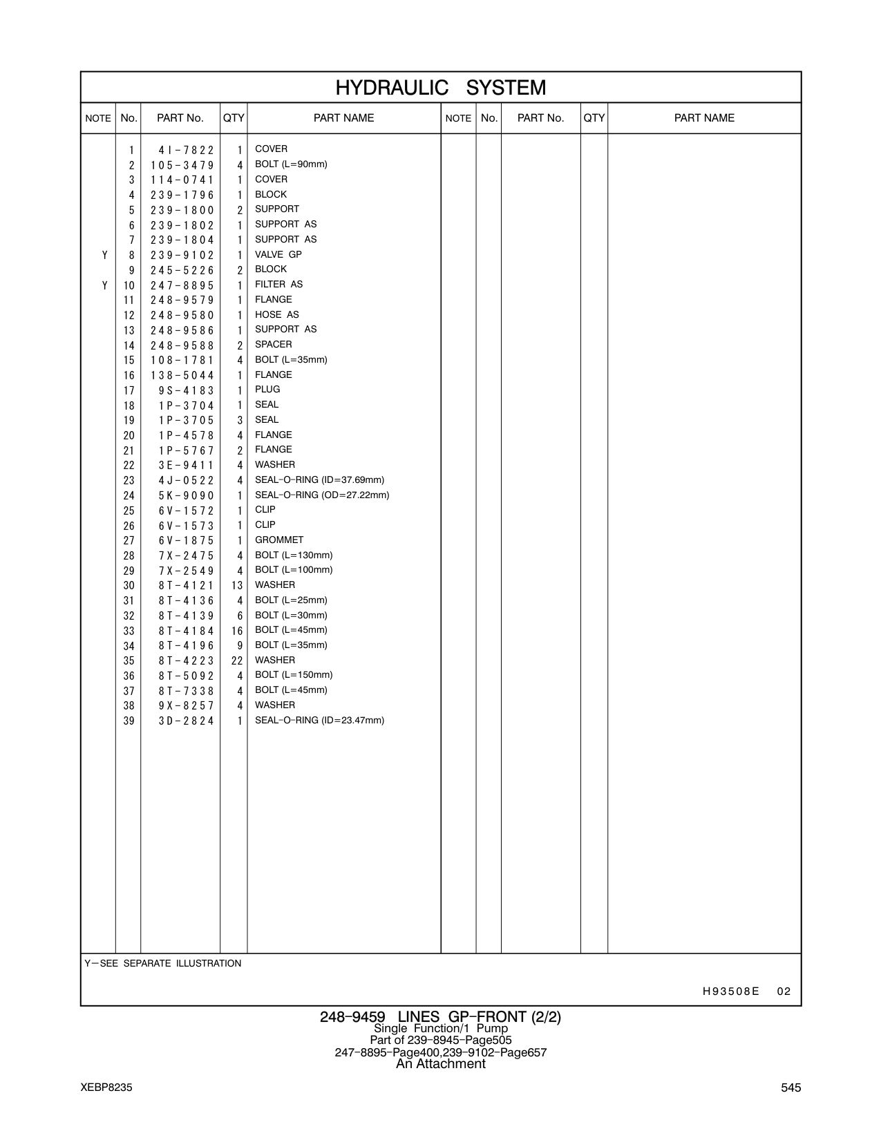 248-9586 SUPPORT AS CAT parts manual diagram