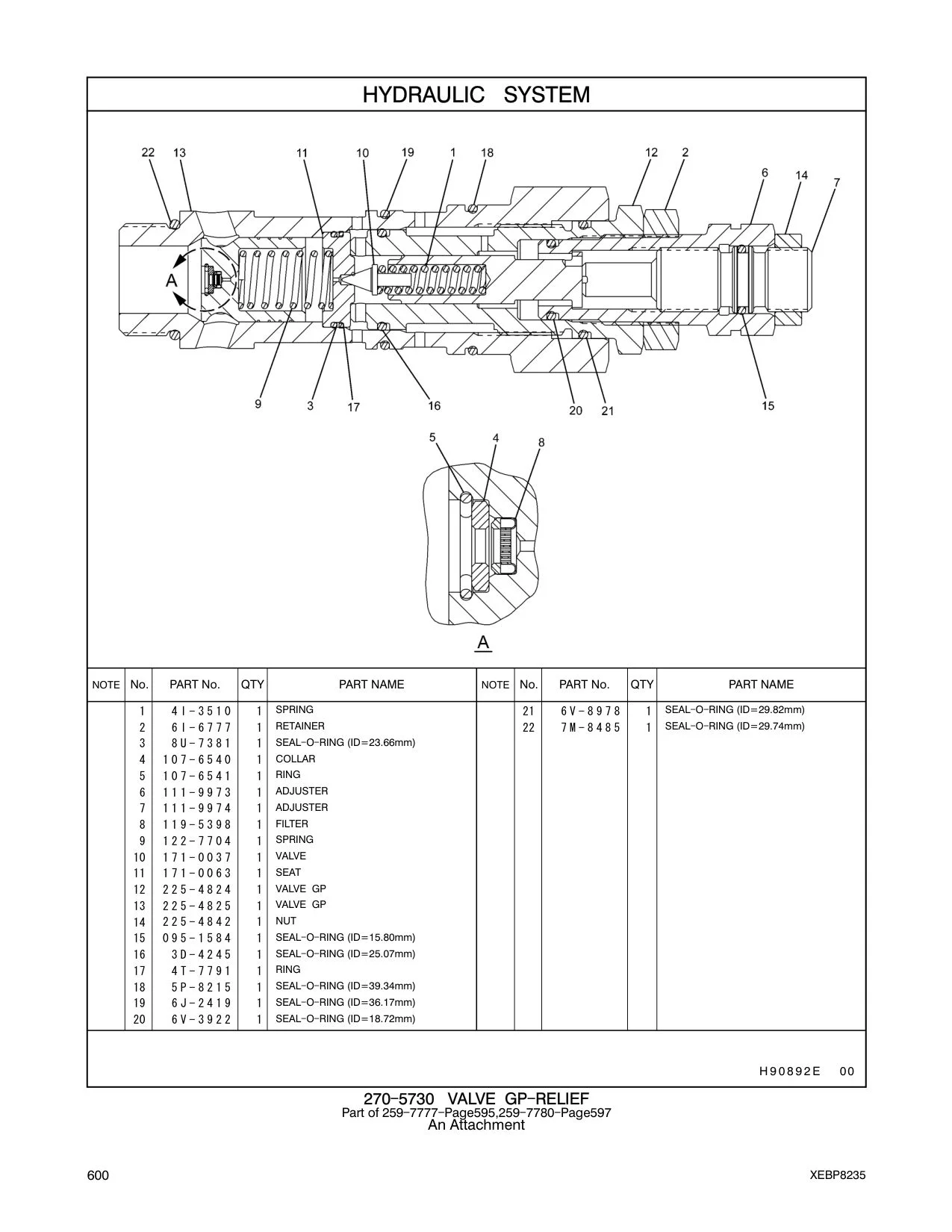 111-9973 ADJUSTER CAT parts manual diagram