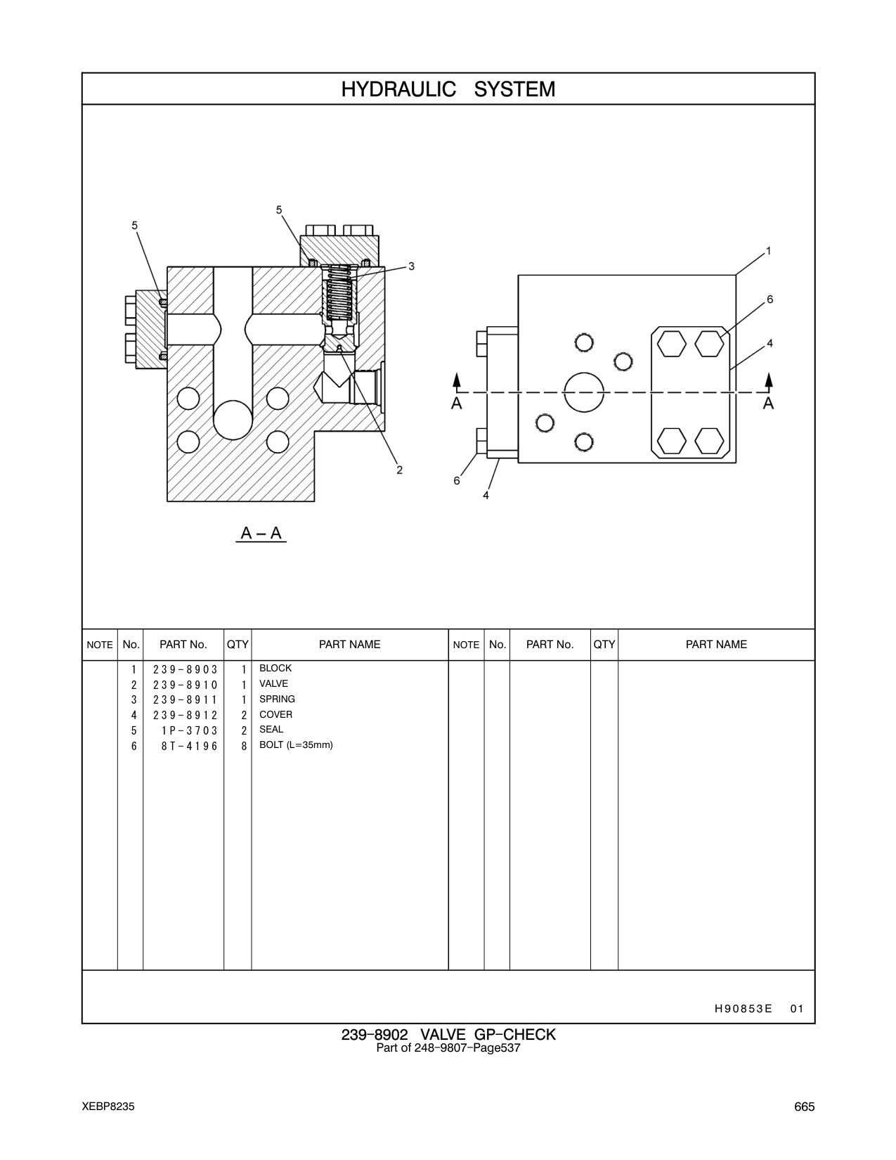 239-8903 BLOCK CAT parts manual diagram