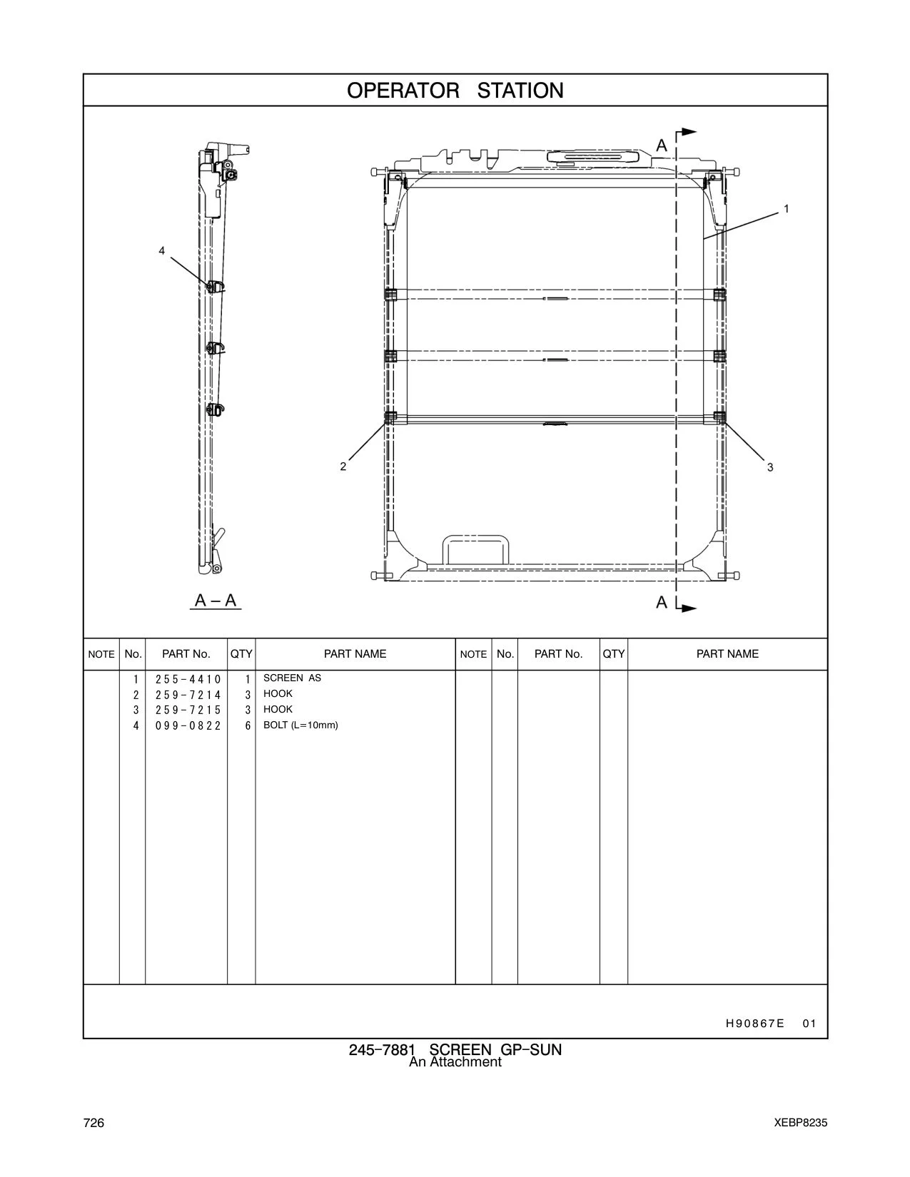 259-7214 HOOK CAT parts manual diagram