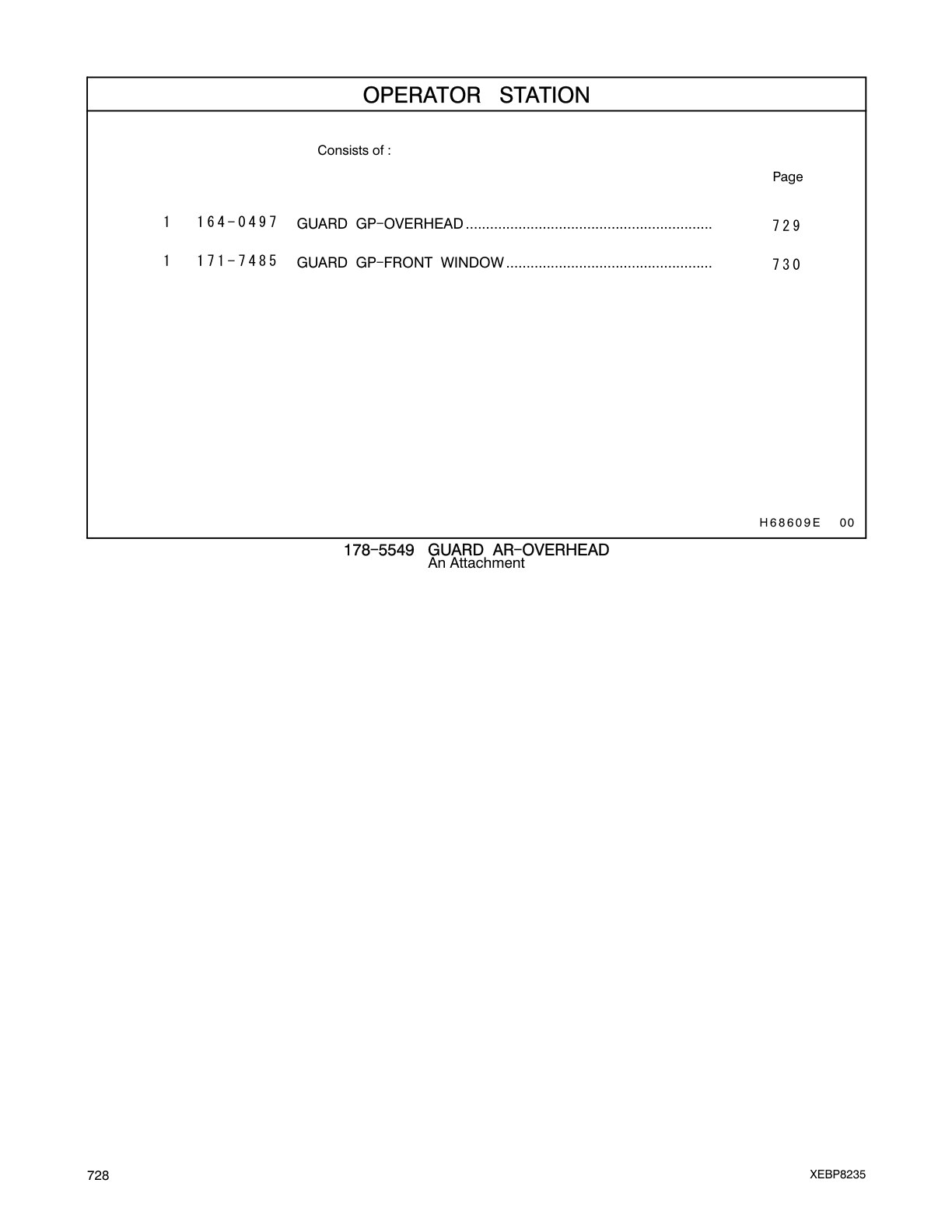 164-0497 - GUARD GP-OVERHEAD