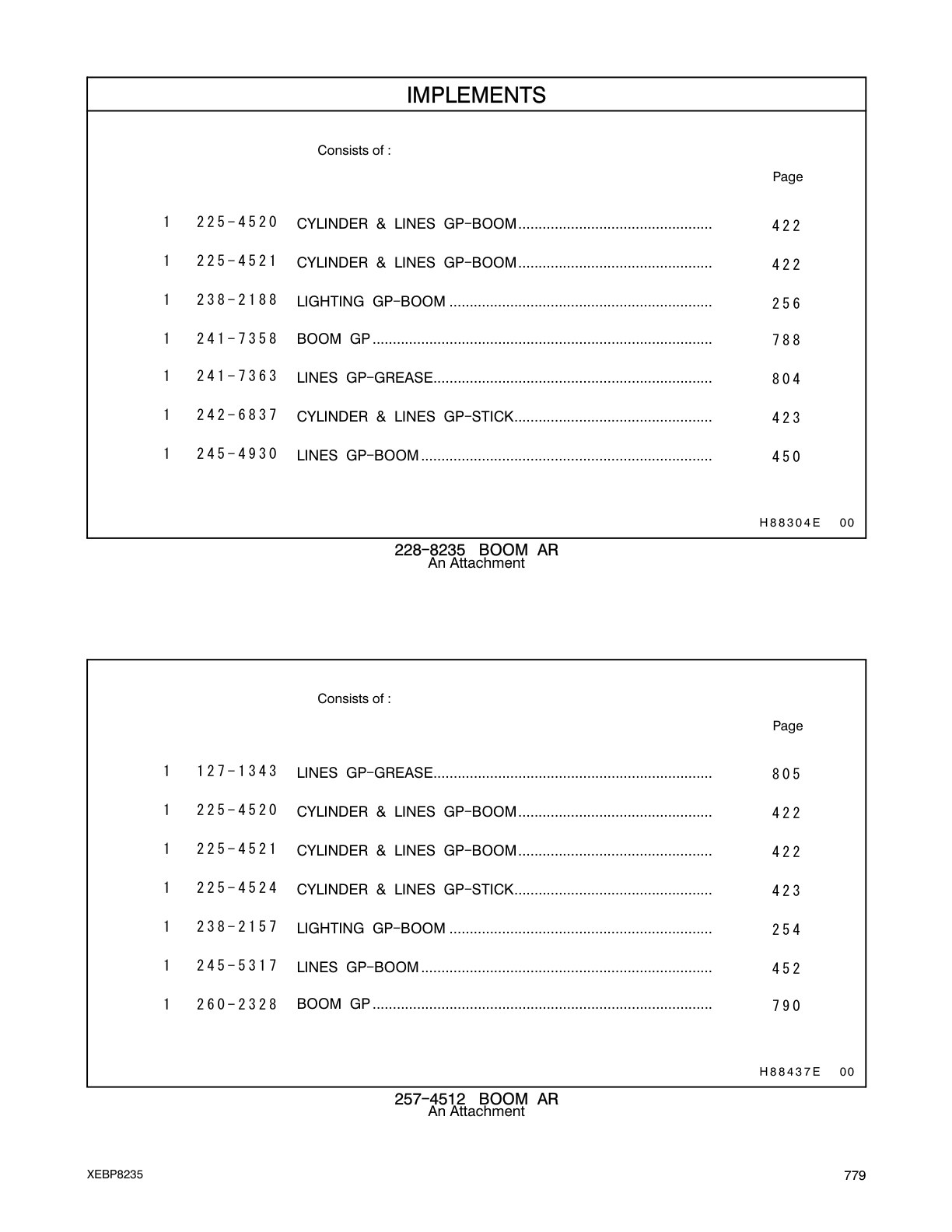 225-4521 - CYLINDER & LINES GP-BOOM