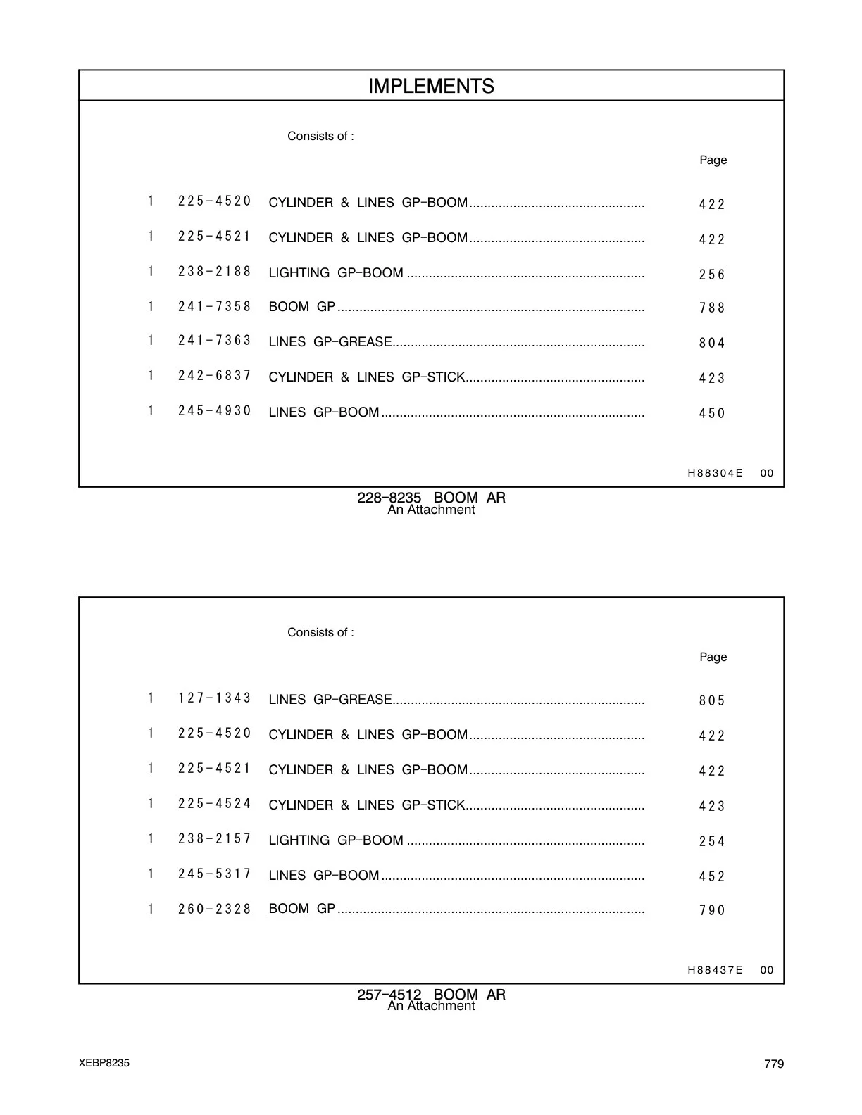 1225-4520 - CYLINDER & LINES GP - BOOM................................................