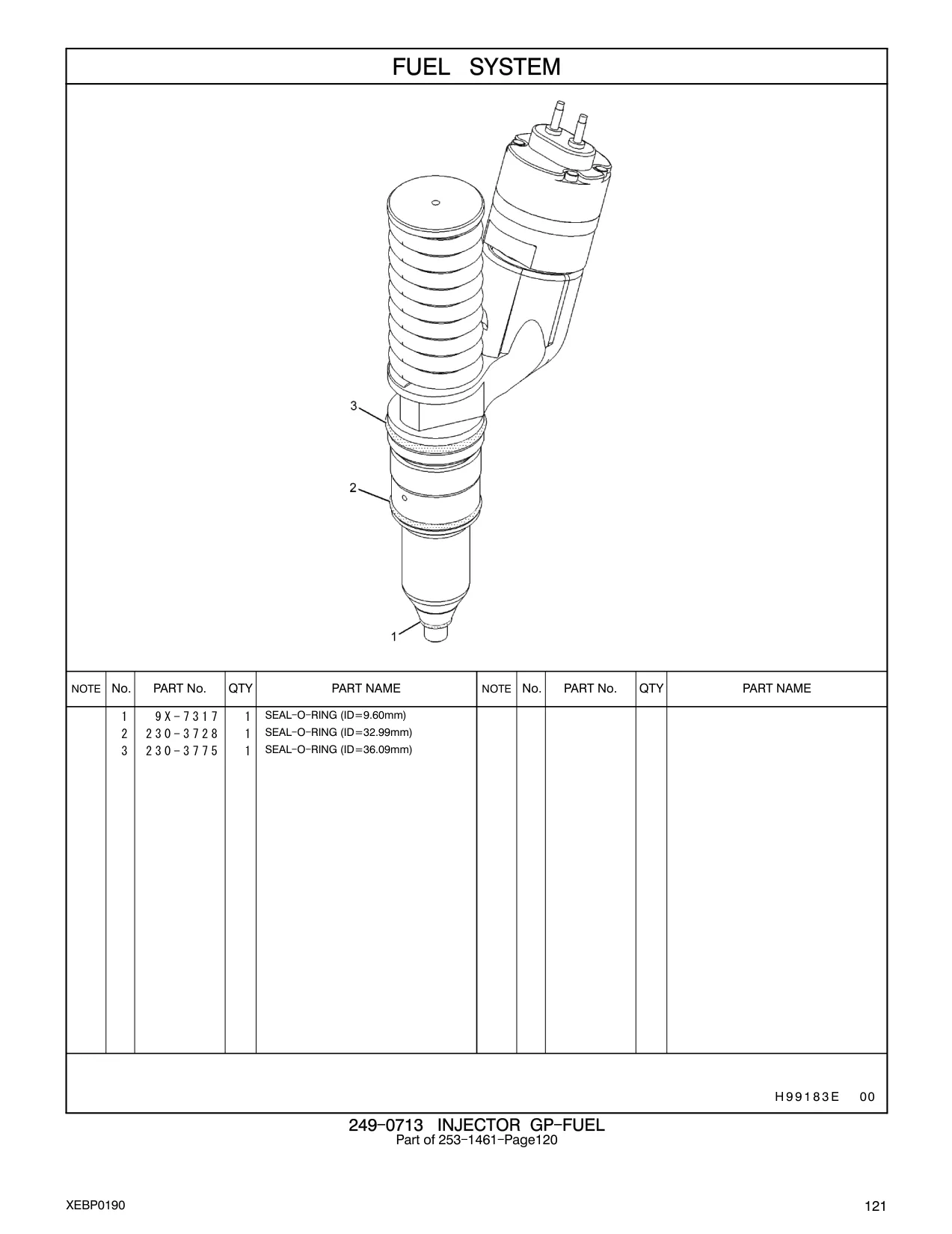 230-3775 - SEAL - O - RING (ID=36.09mm)