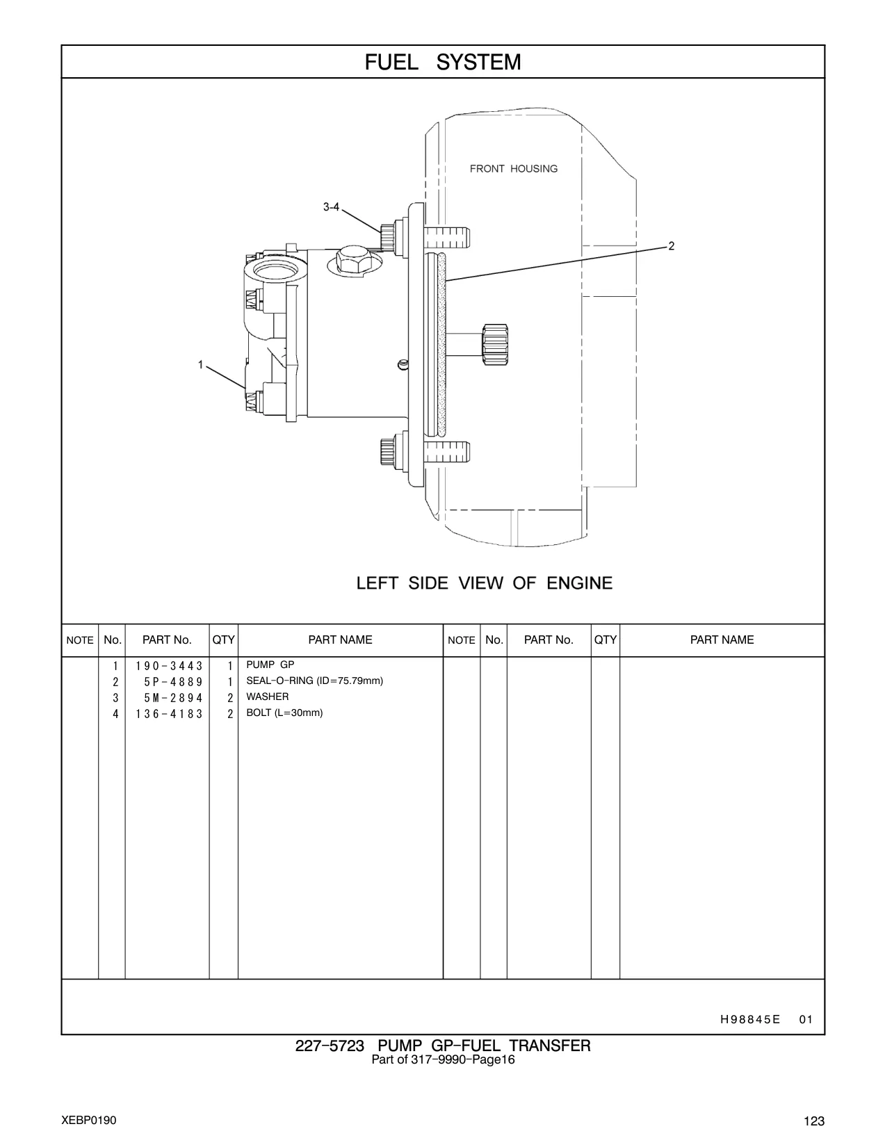 190-3443 - PUMP GP