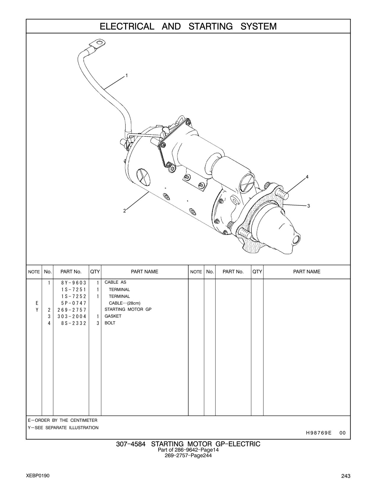 269-2757 - STARTING MOTOR GP