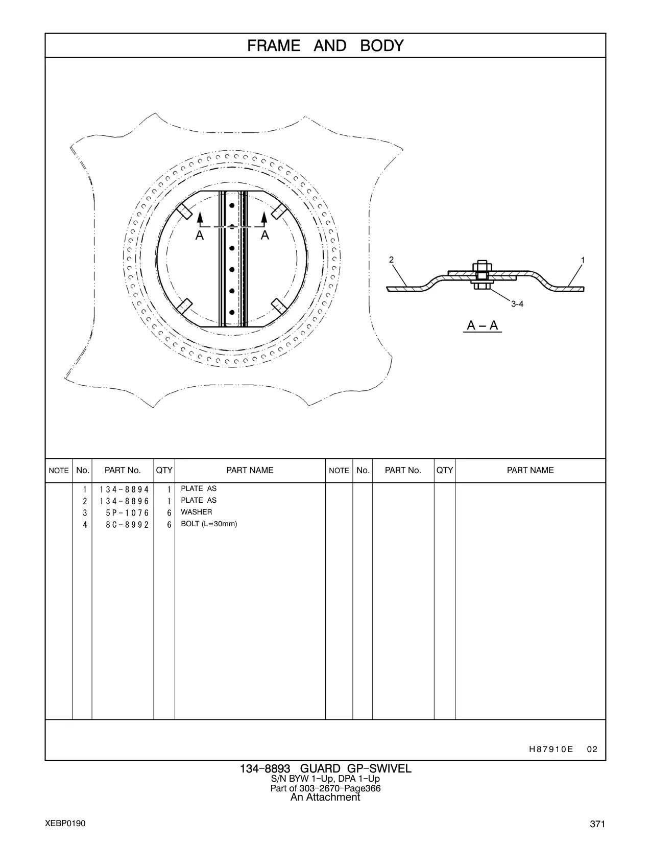 134-8896 - PLATE AS