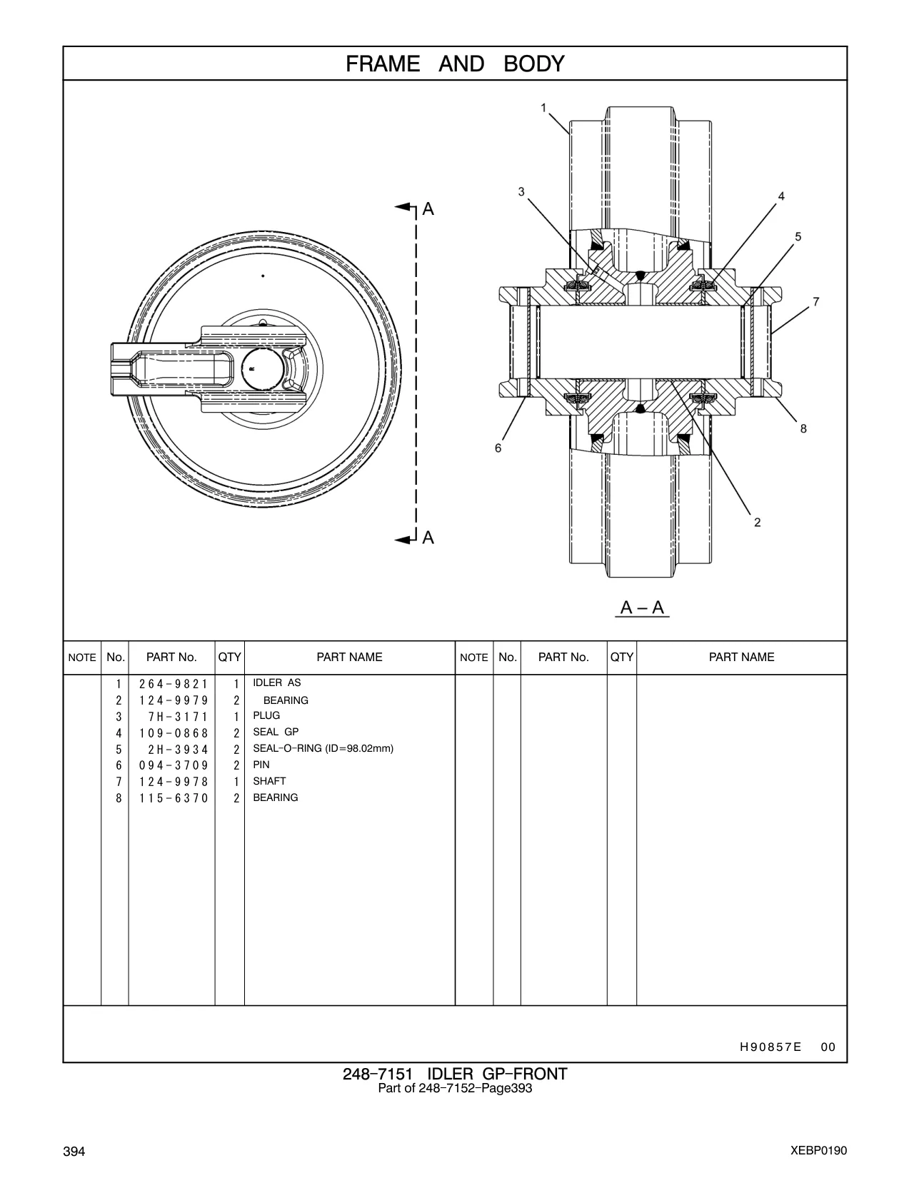 2H-3934 - SEAL - O - RING (ID=98.02mm)