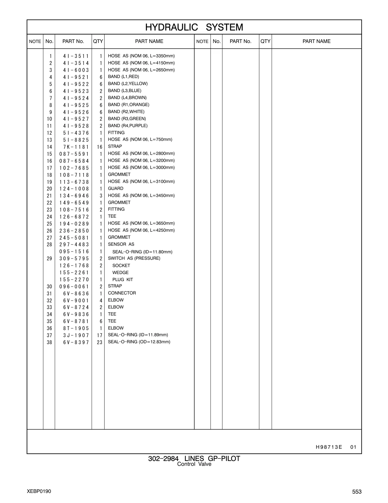 4I-3511 - HOSE AS (NOM 06, L=3350mm)