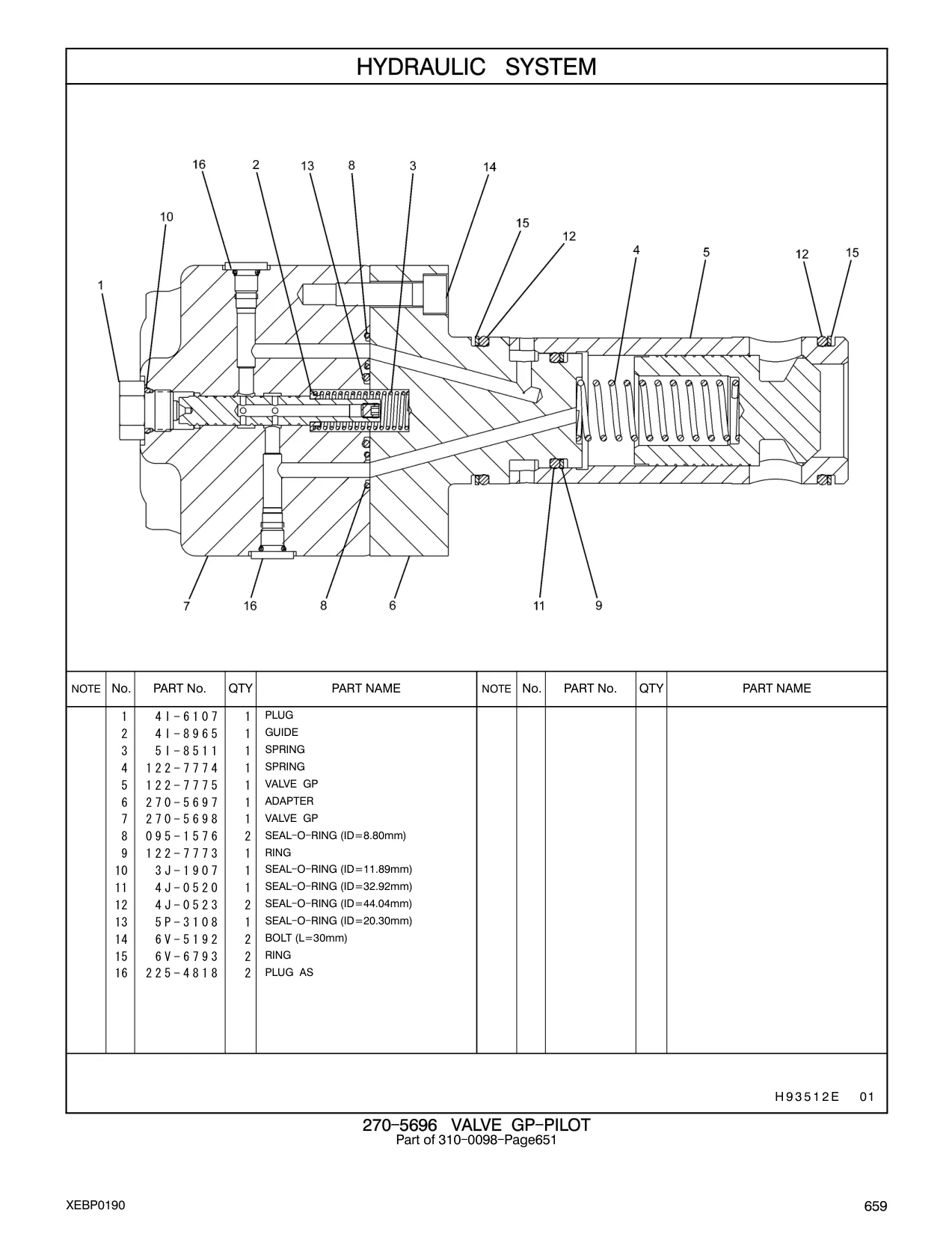 095-1576 - SEAL - O - RING (ID=8.80mm)