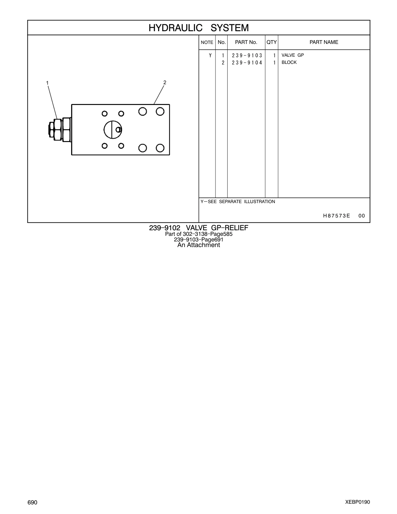 239-9104 - BLOCK H 8 7 5 7 3 E 00