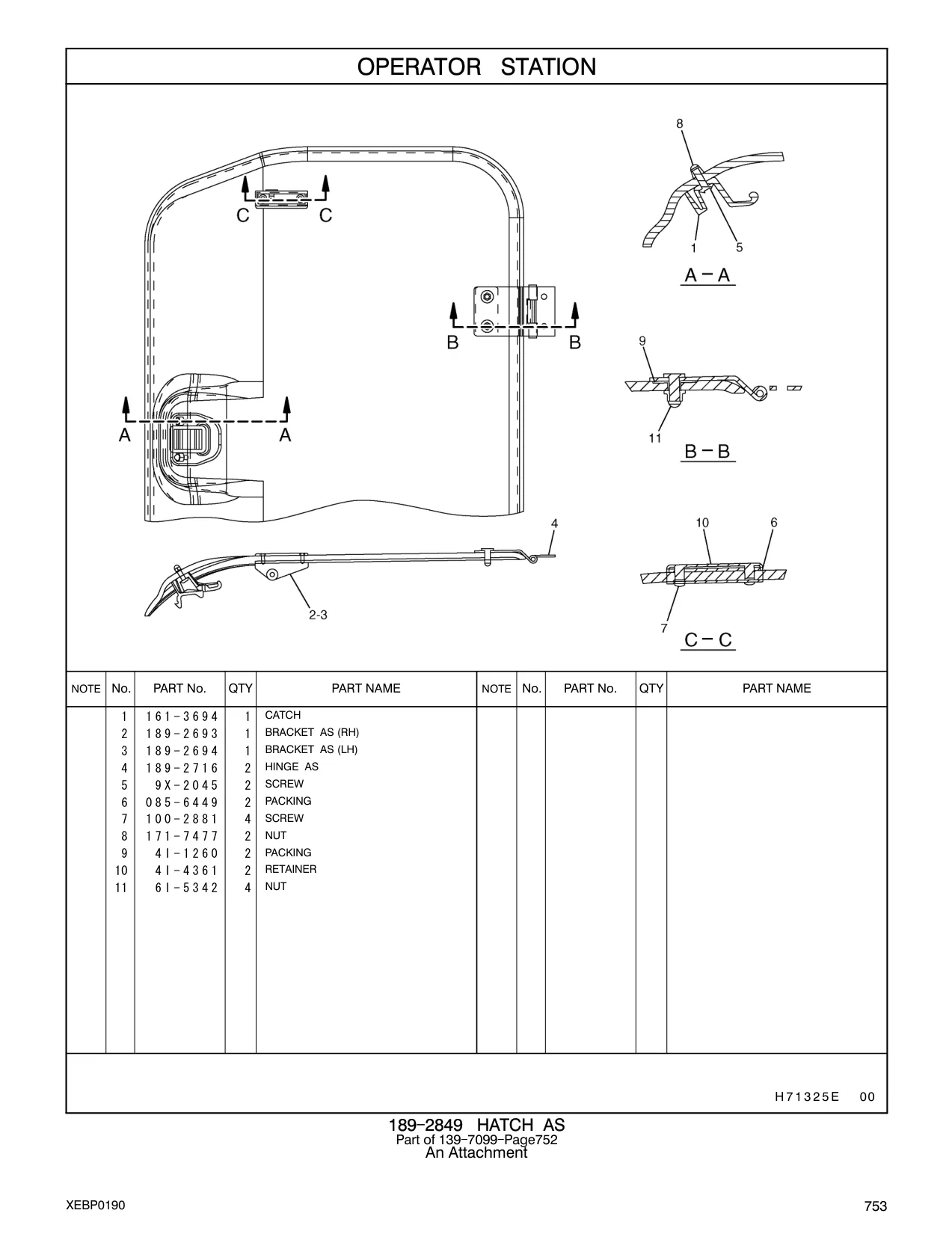 189-2693 - BRACKET AS (RH)