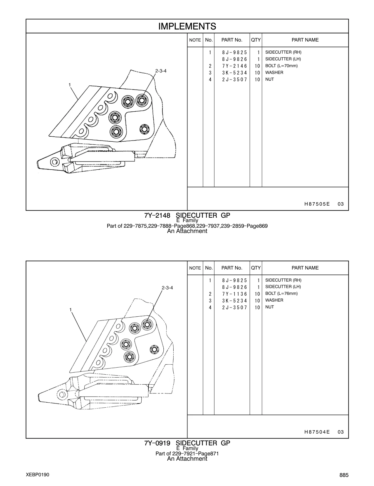 8J-9826 - SIDECUTTER (LH)