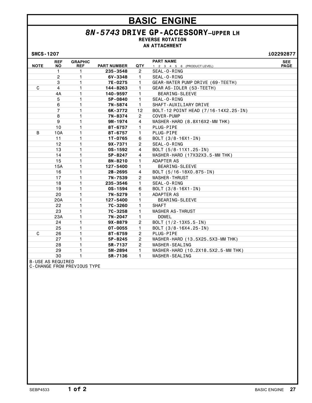 7N-5279 ADAPTER AS CAT parts manual diagram